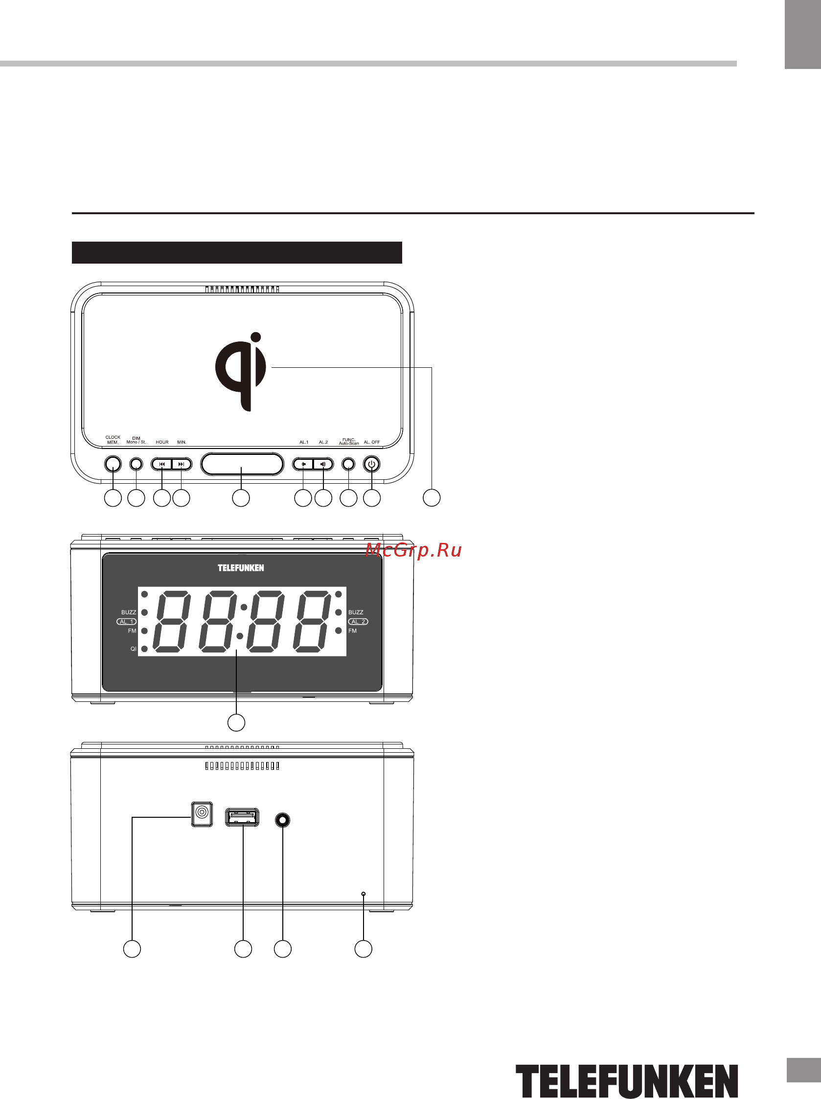 Telefunken TF-1595U Silver [2/16] Instruction manual