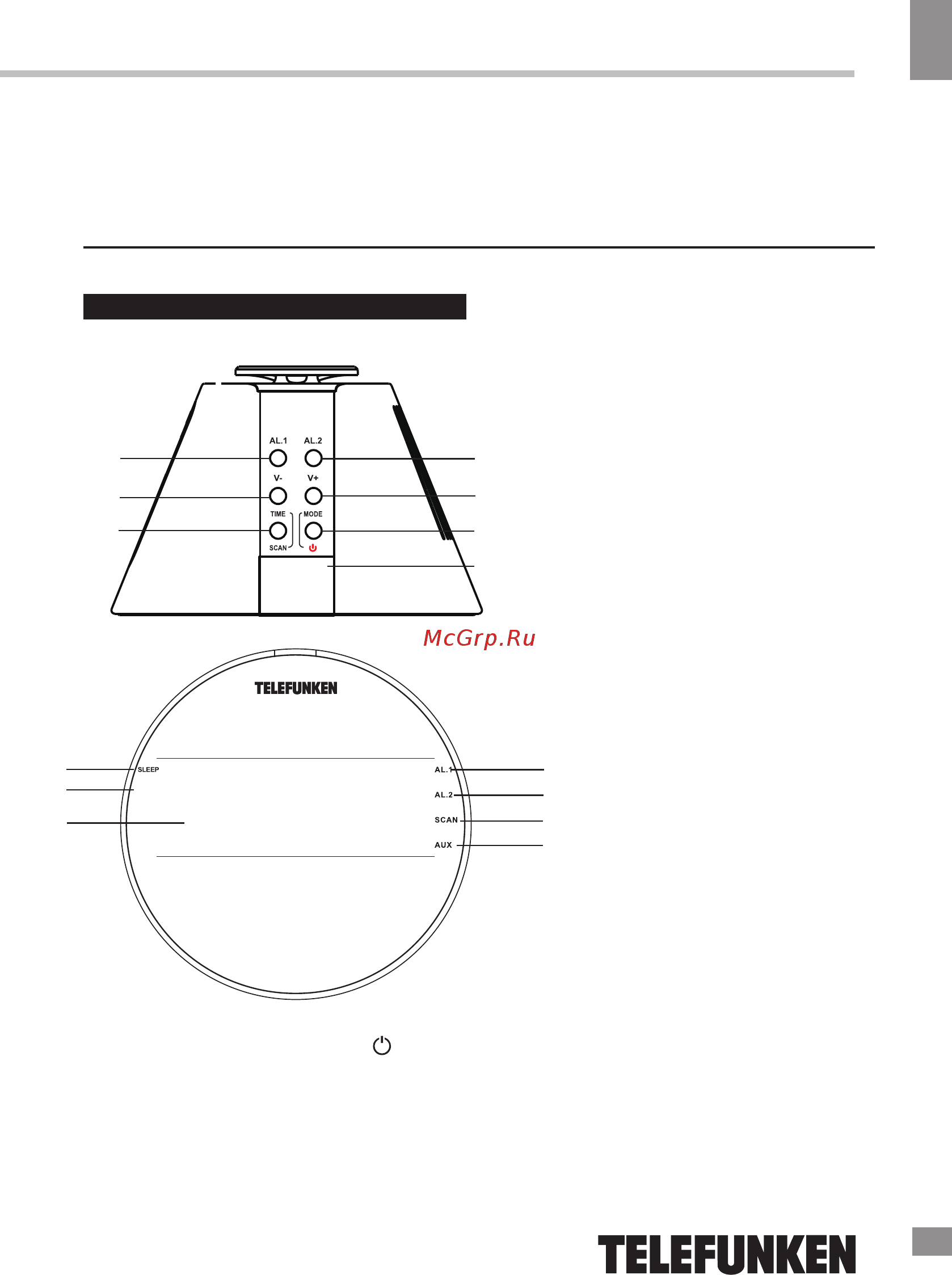 Telefunken TF-1572 Black/Amber [2/14] Instruction manual