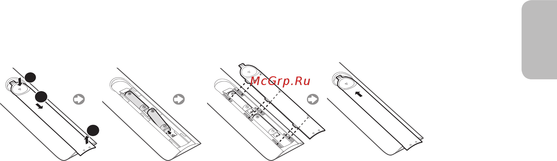 Samsung UE50NU7090U [11/40] Installing batteries into the remote control battery size aaa