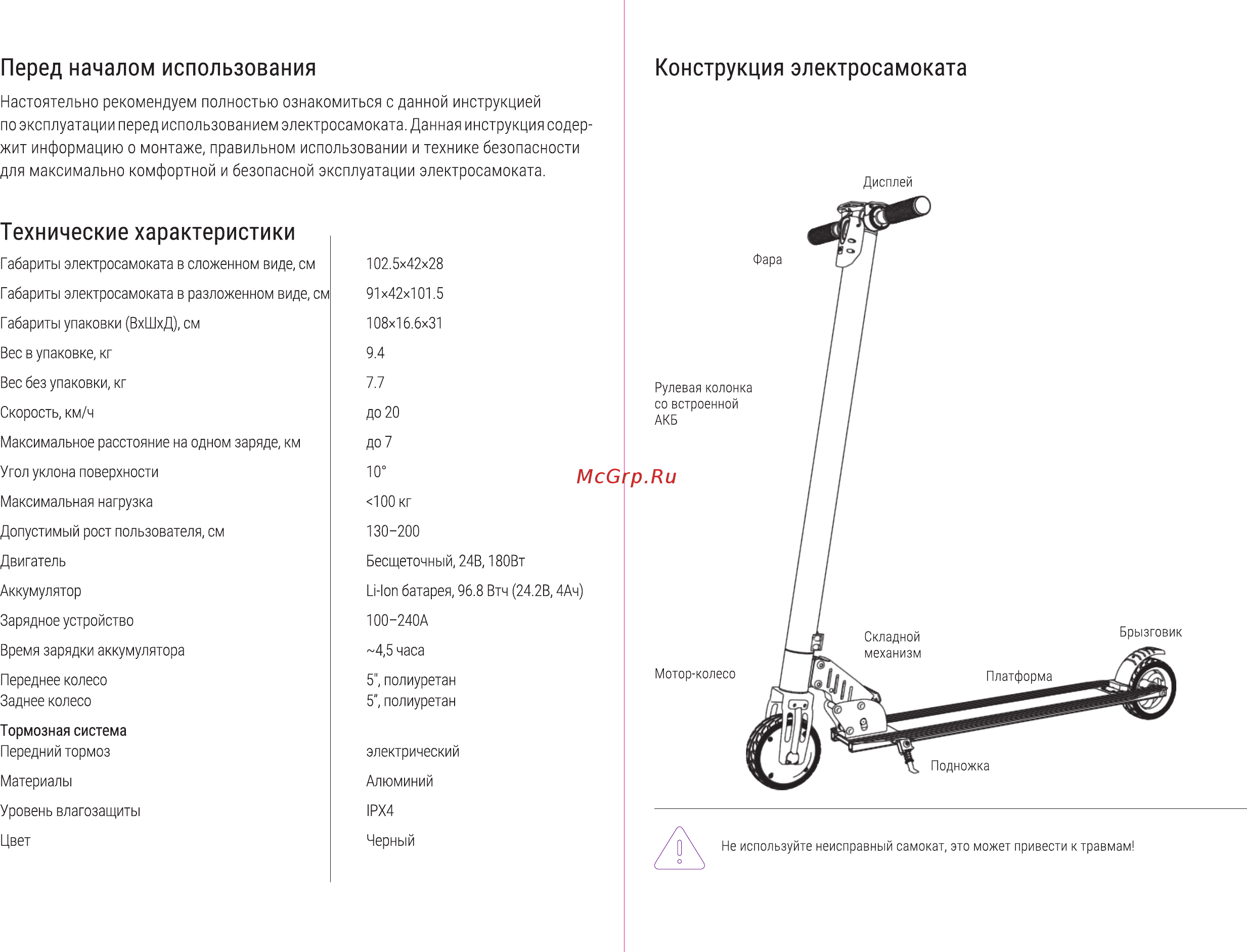 Hiper VX500 Black [2/8] Конструкция электросамоката