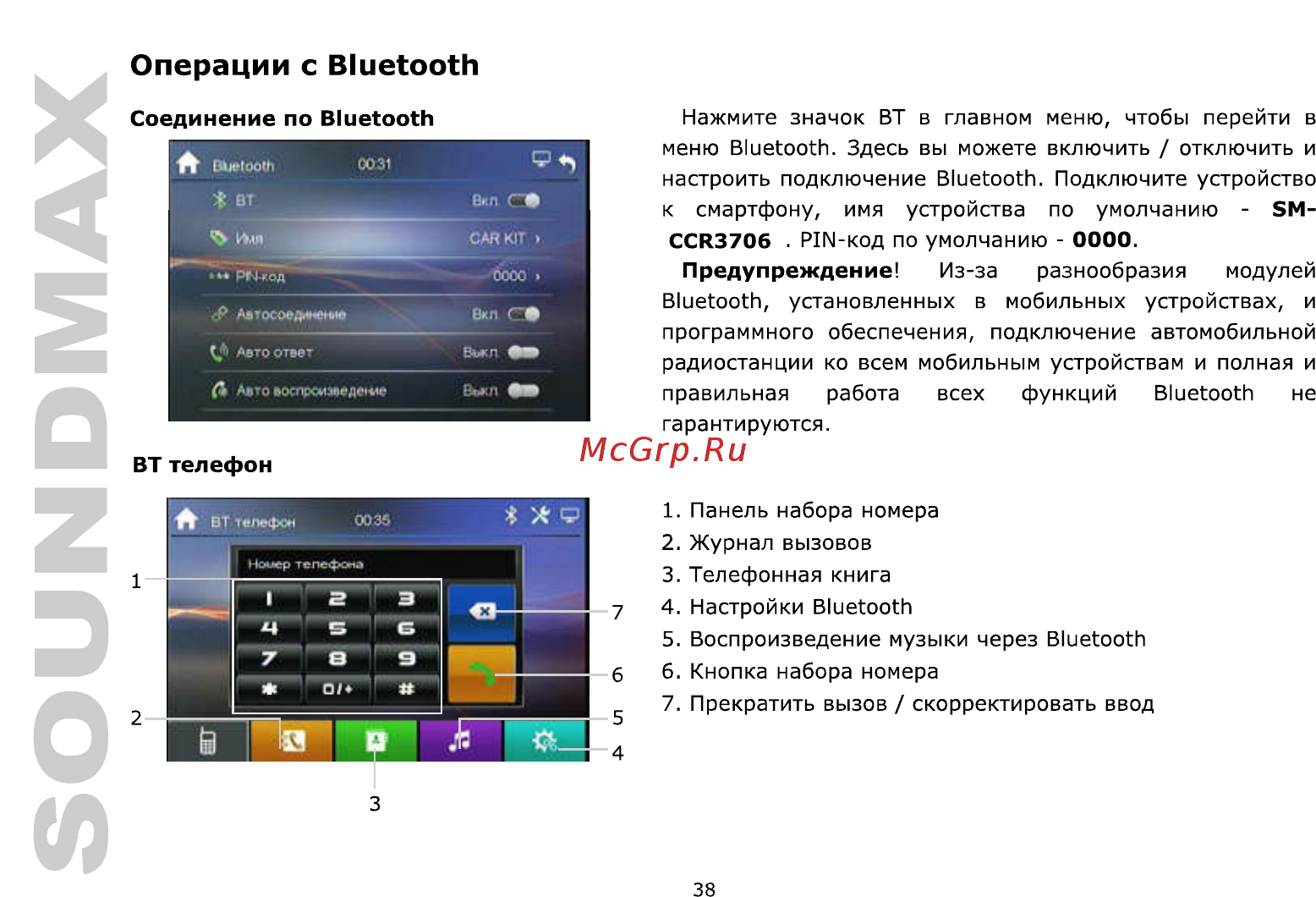 Soundmax SM-CCR3706 [38/50] Ccr3706