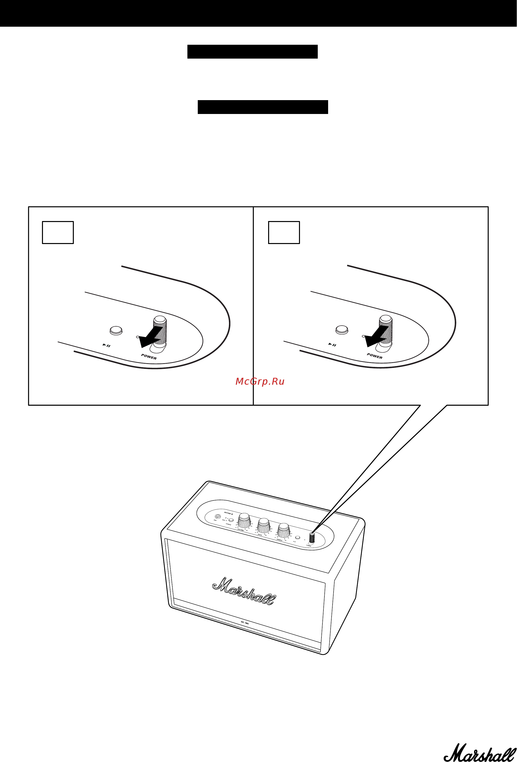 Marshall Acton II Black [8/21] Включение выключение acton ii