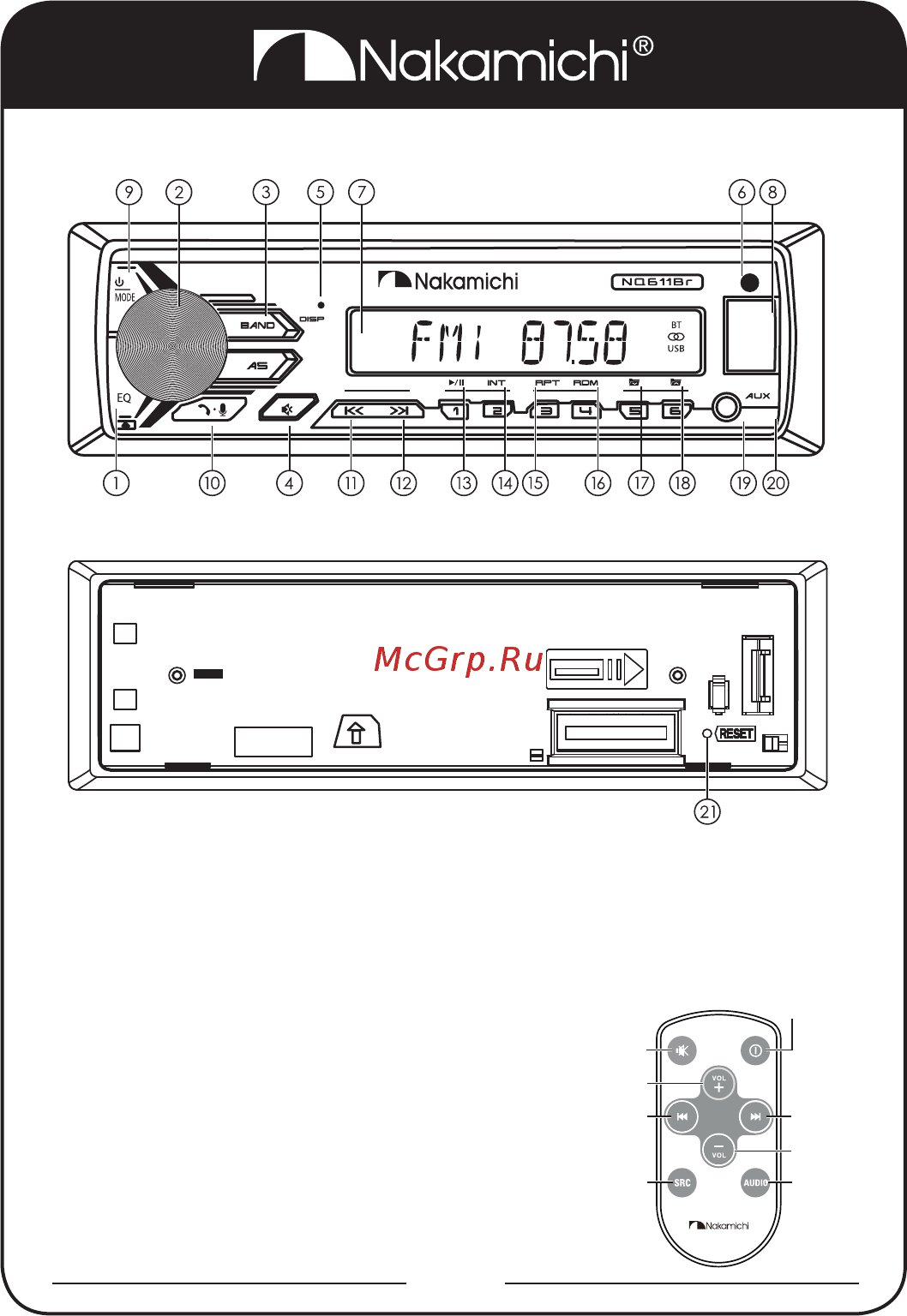 Nakamichi NQ611BR [4/12] Внешний вид и управление