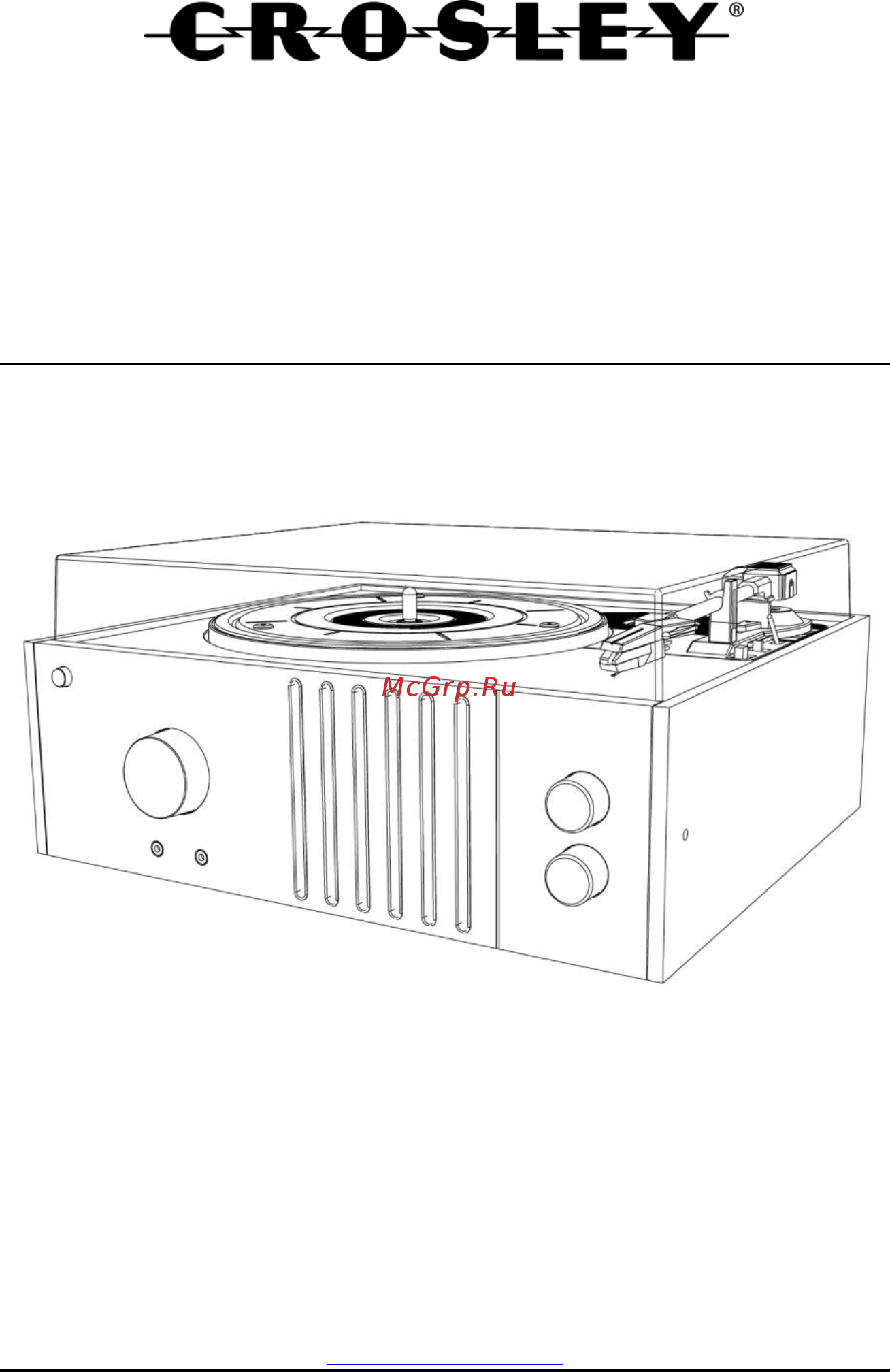 Crosley Player with FM/AM Руководство по эксплуатации онлайн