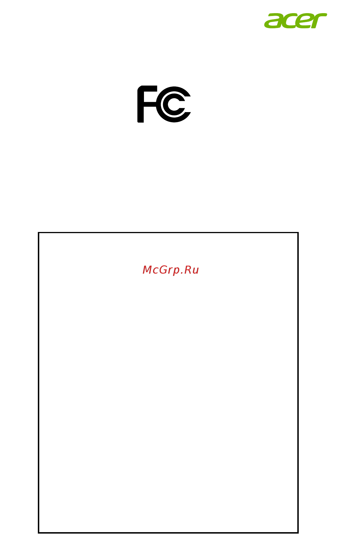 Acer X118H [82/82] Federal communications commission declaration of conformity