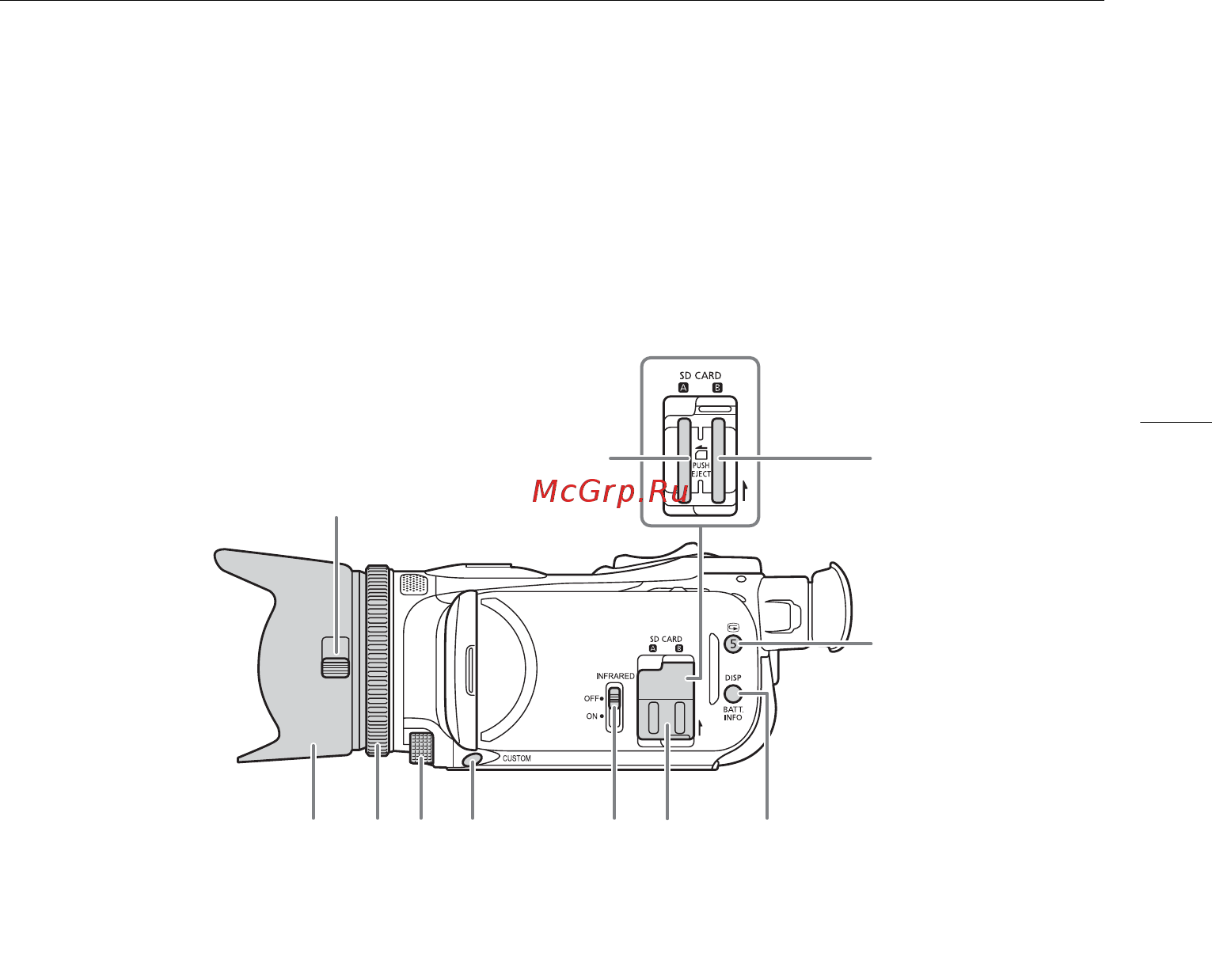 Canon XA40 [11/148] Названия компонентов