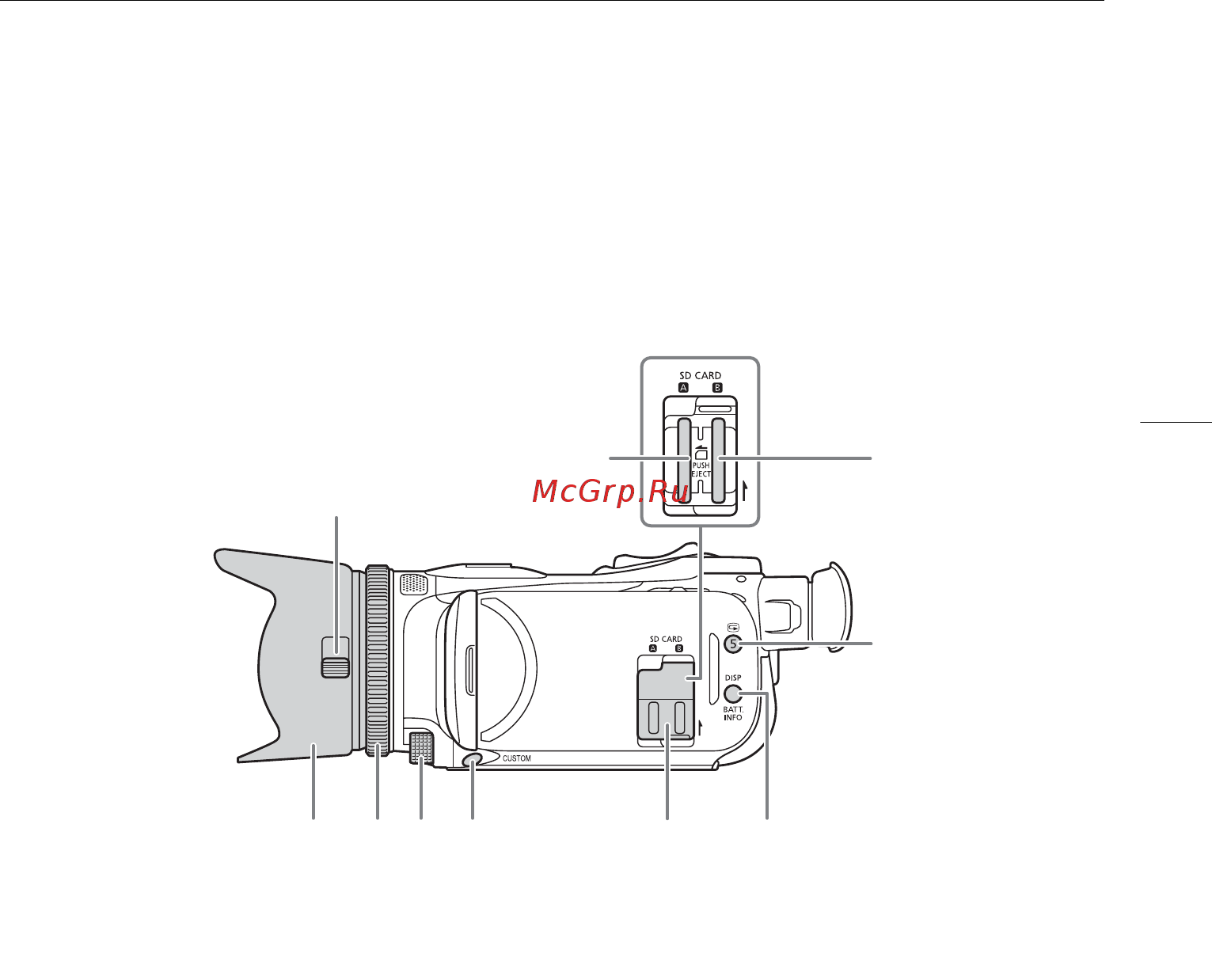 Canon Legria HF G50 [11/140] Названия компонентов