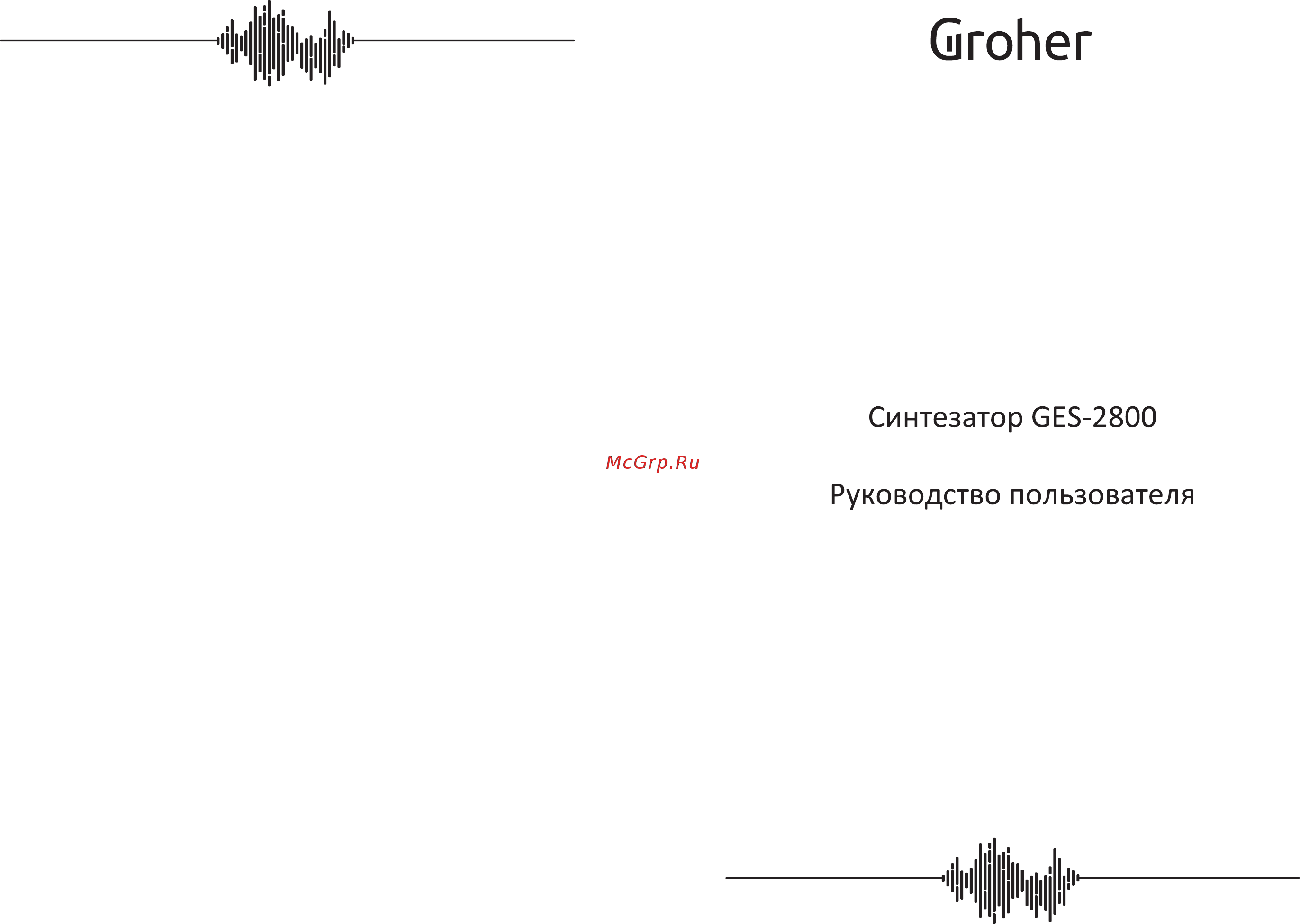Groher GES-2800 Руководство по эксплуатации онлайн