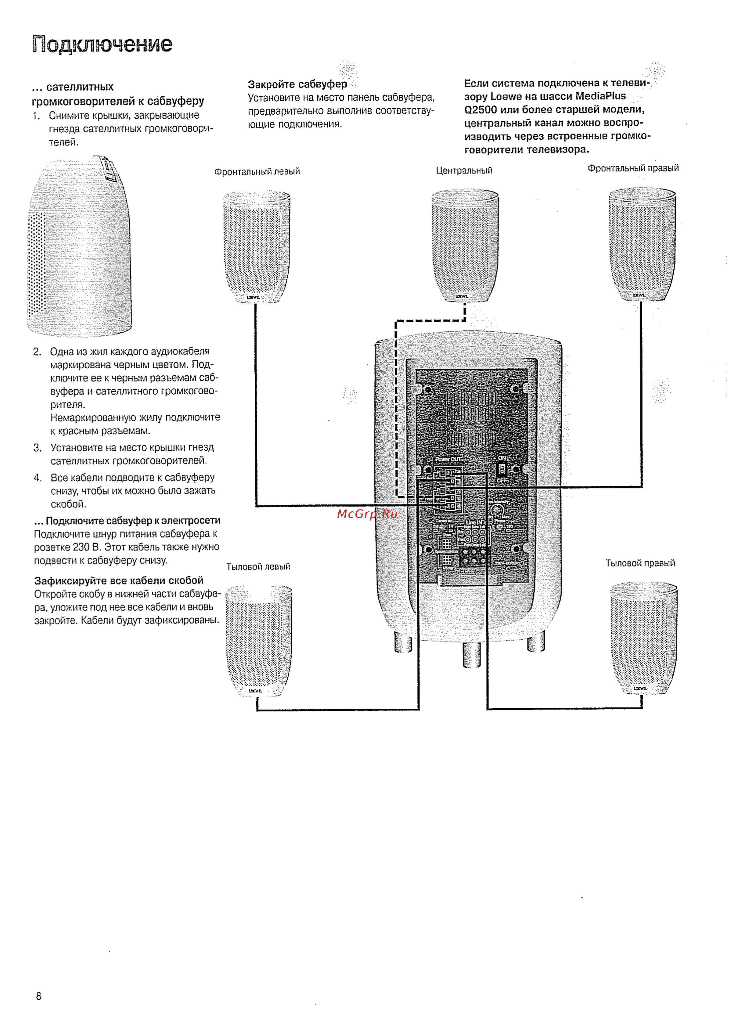 Loewe Tremo A00 [8/12] Сателлитных громкоговорителей к сабвуферу