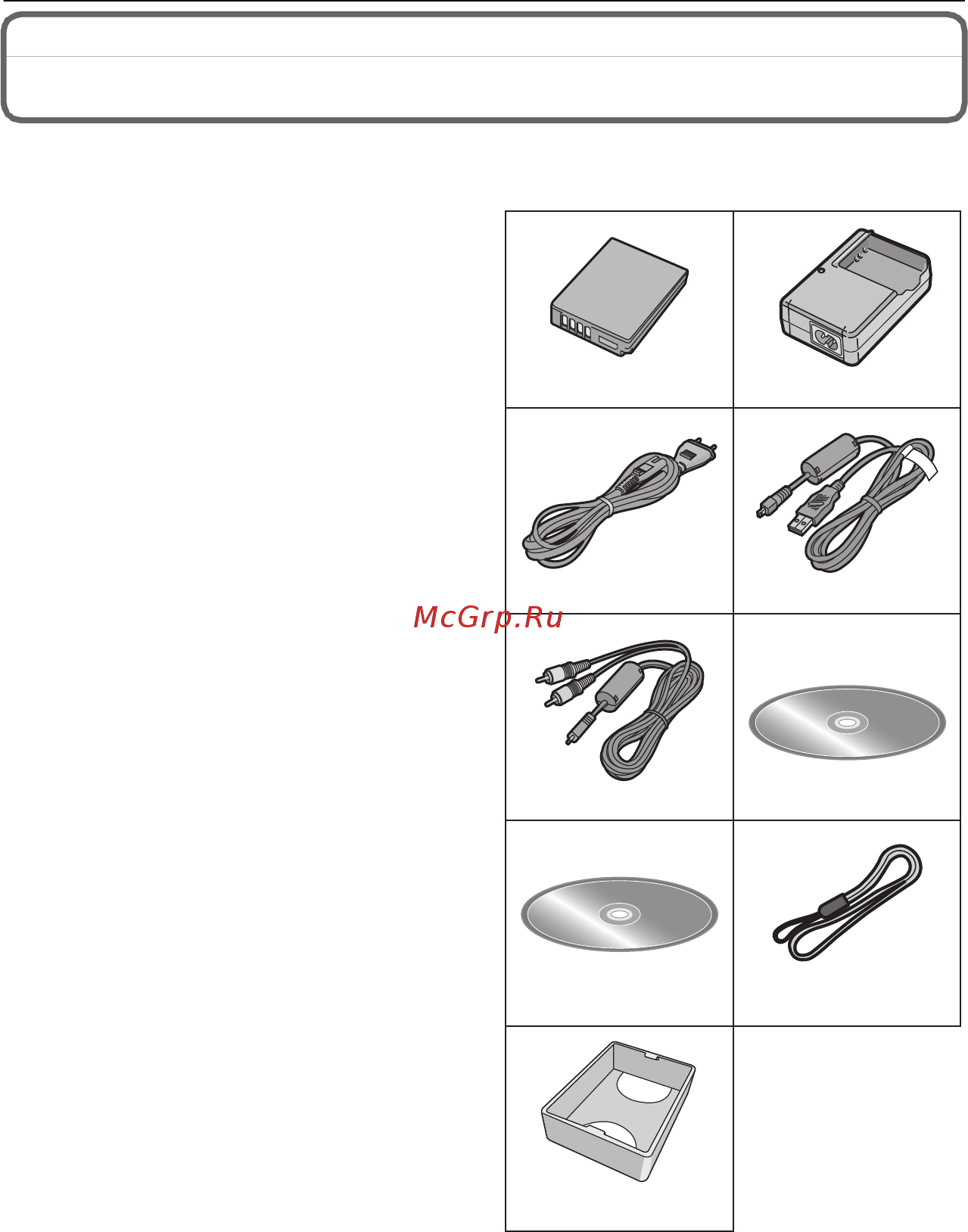 Panasonic DMC-ZX1EE Silver [6/26] Стандартные принадлежности