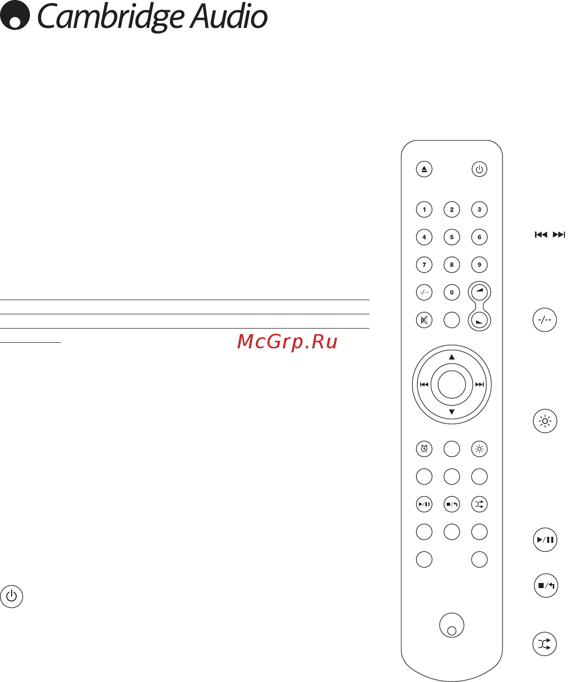 Cambridge Audio CD30 Black [10/16] Пульт дистанционного управления ду