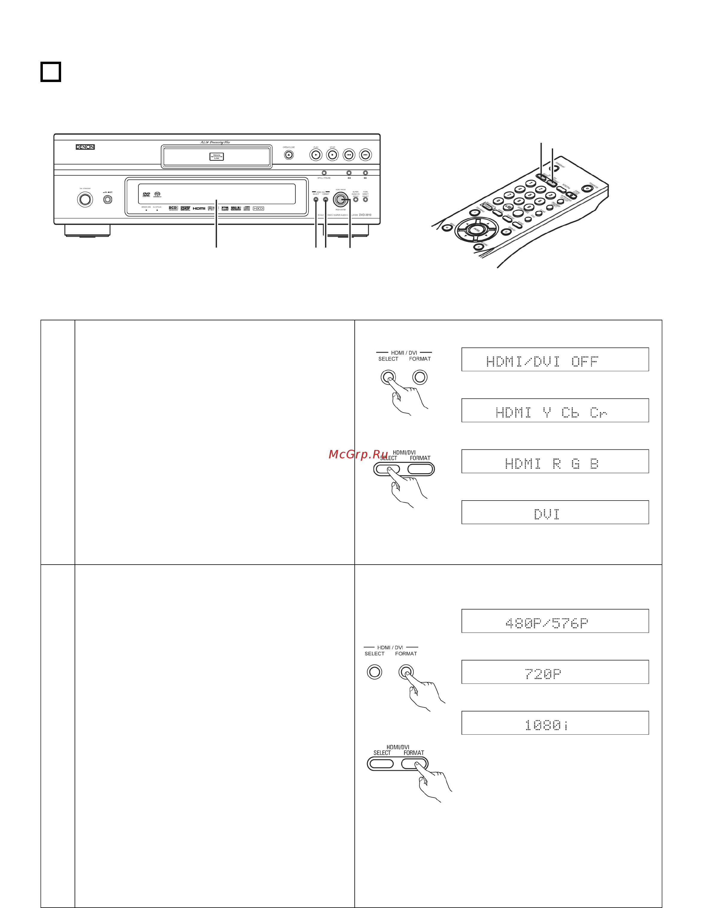 Denon DVD-3910 B [53/82] Ü использование настройки видео video setup