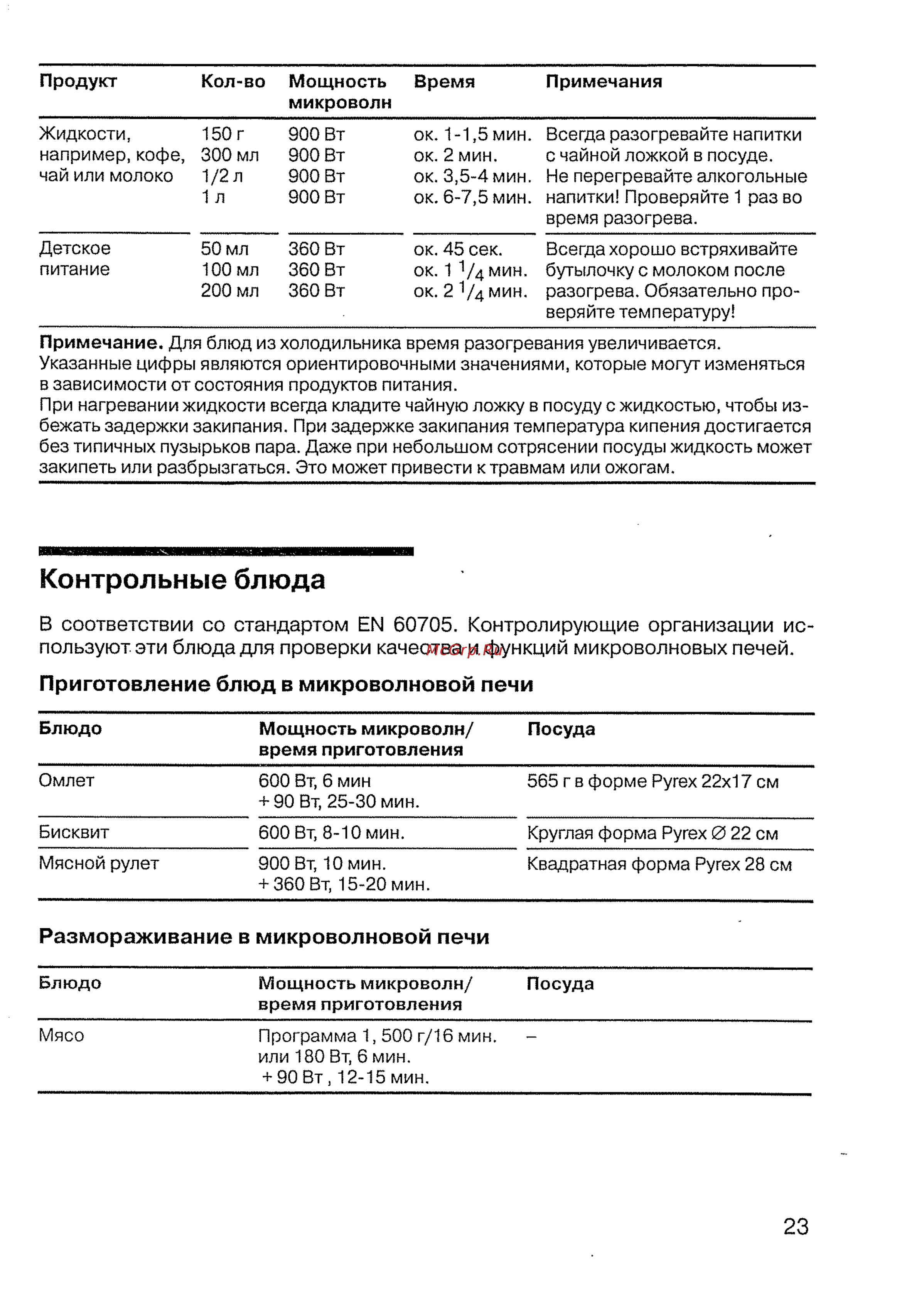 Siemens HF 17076 ALU [25/36] Размораживание в микроволновой печи
