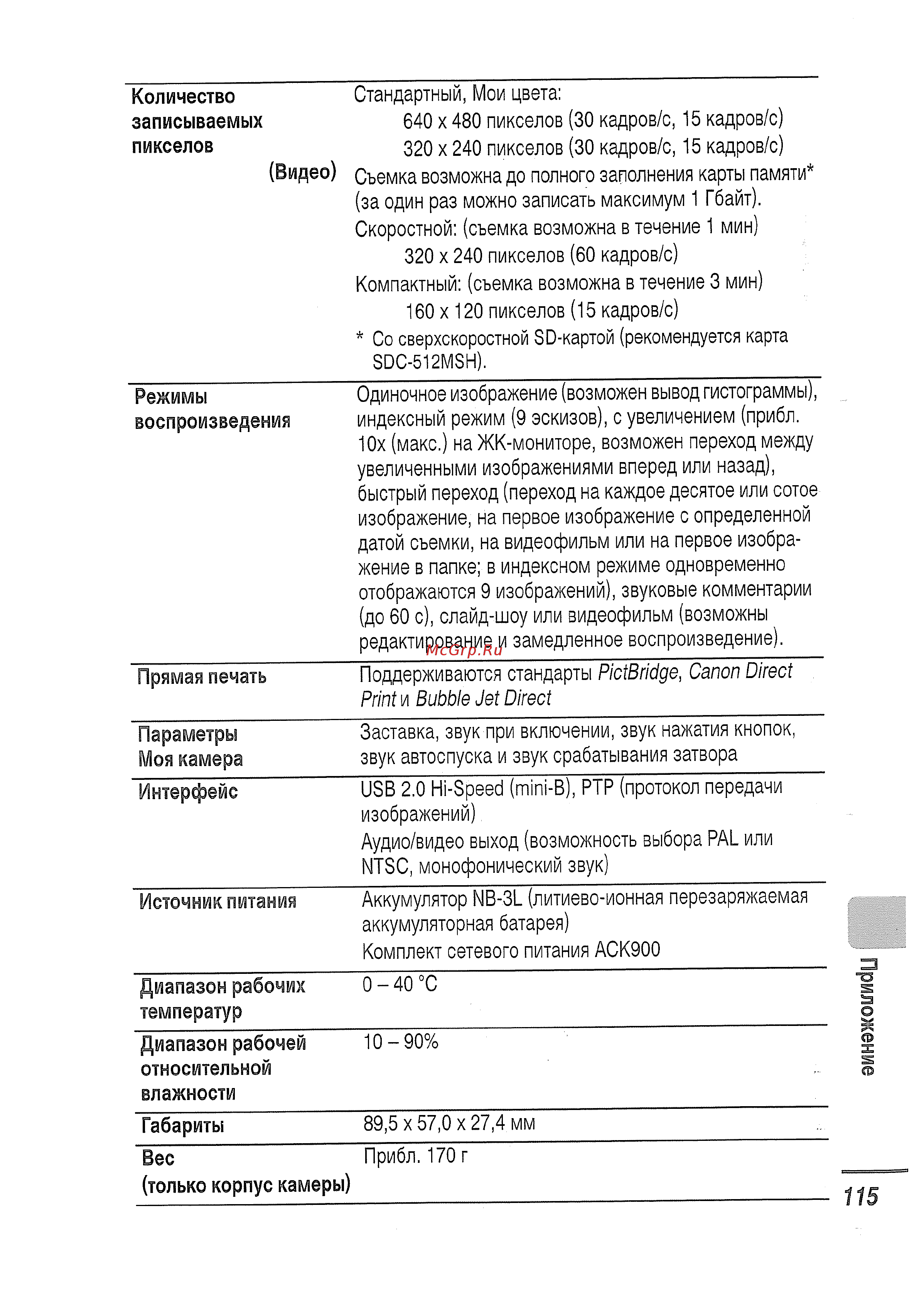 Canon IXUS750 s Руководство по эксплуатации онлайн [116/131] 430467