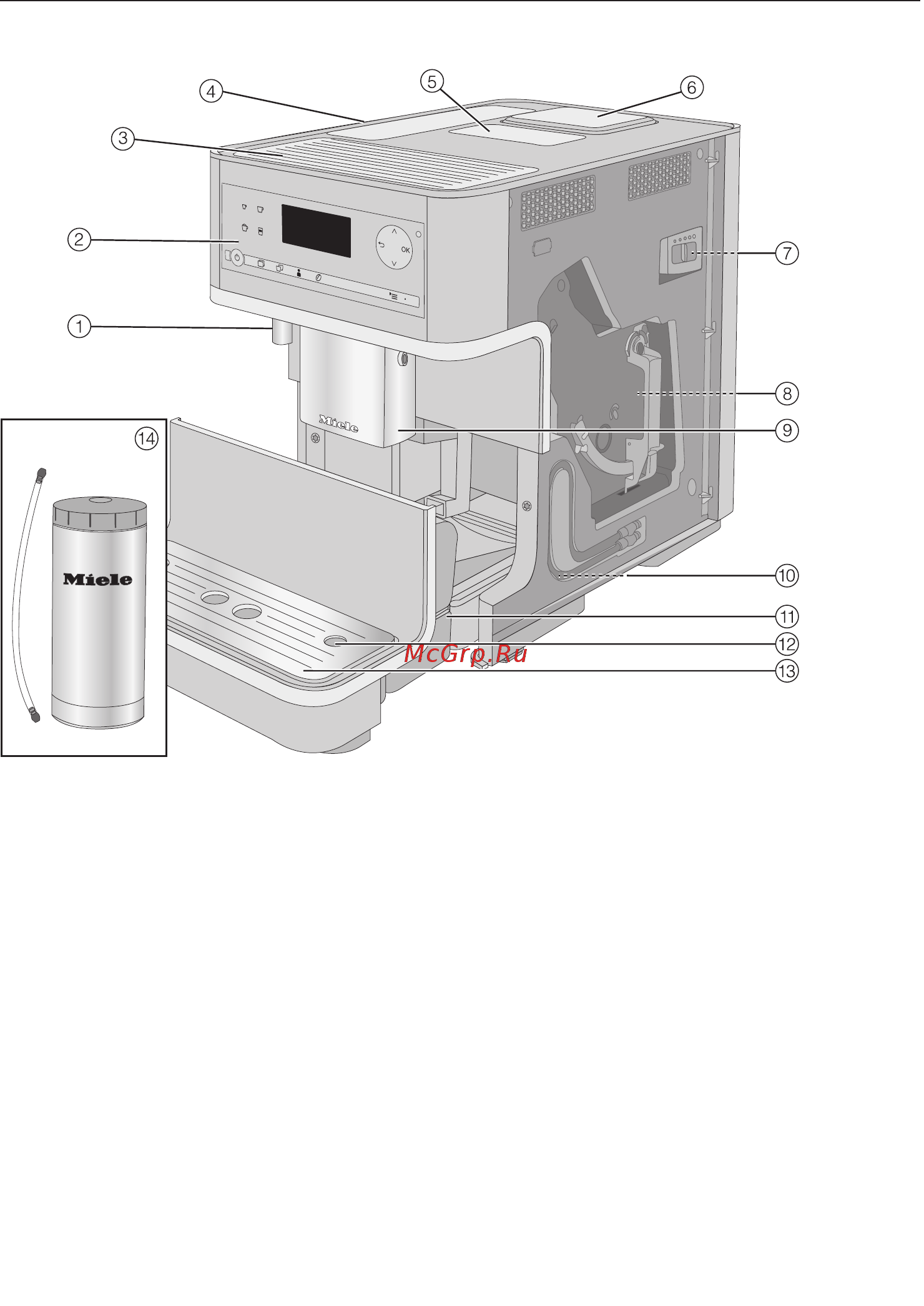 Miele CM6350 GRGR графитовый серый [17/96] Описание прибора