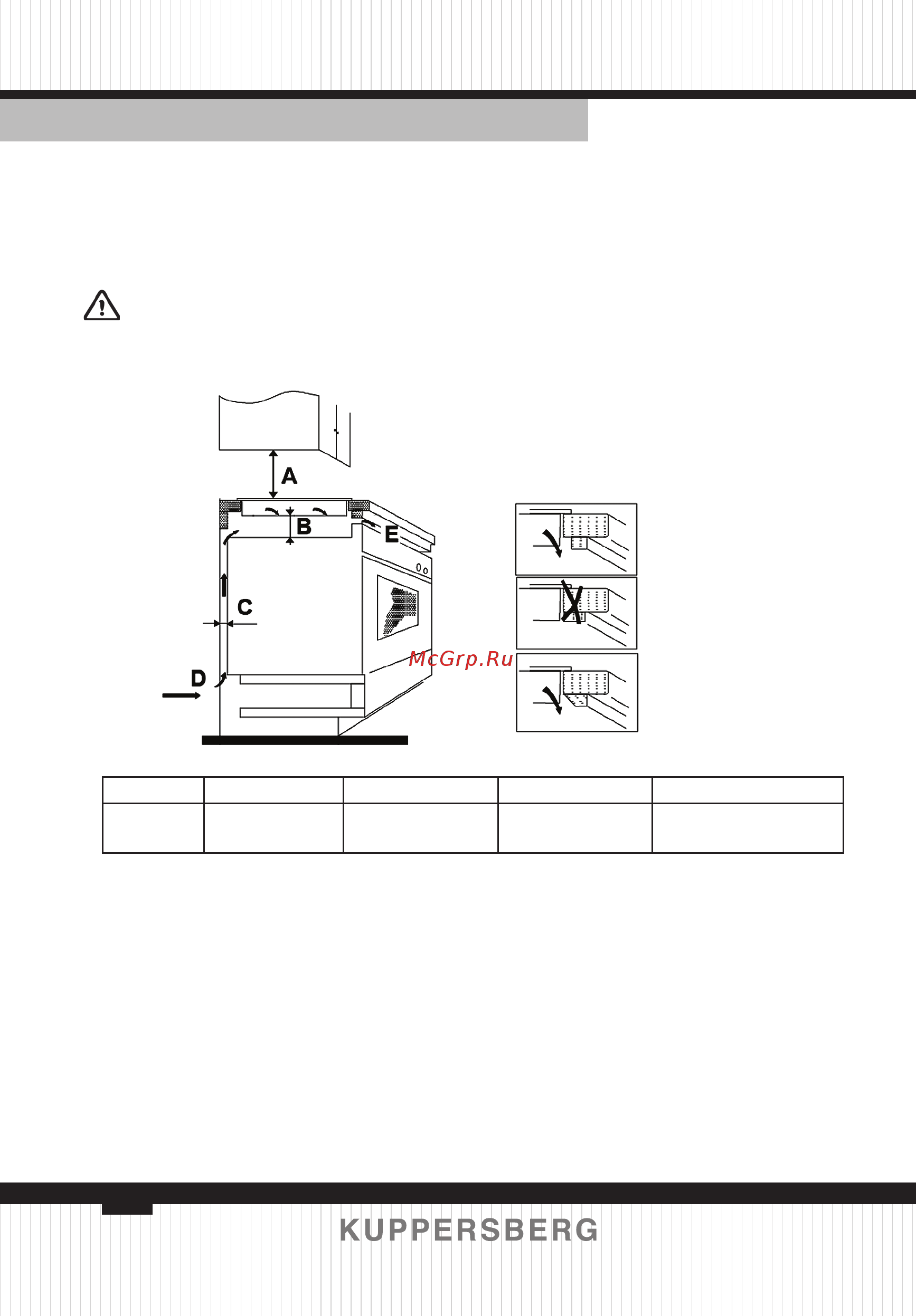 Kuppersberg ECS 623 [8/108] Anmerkung