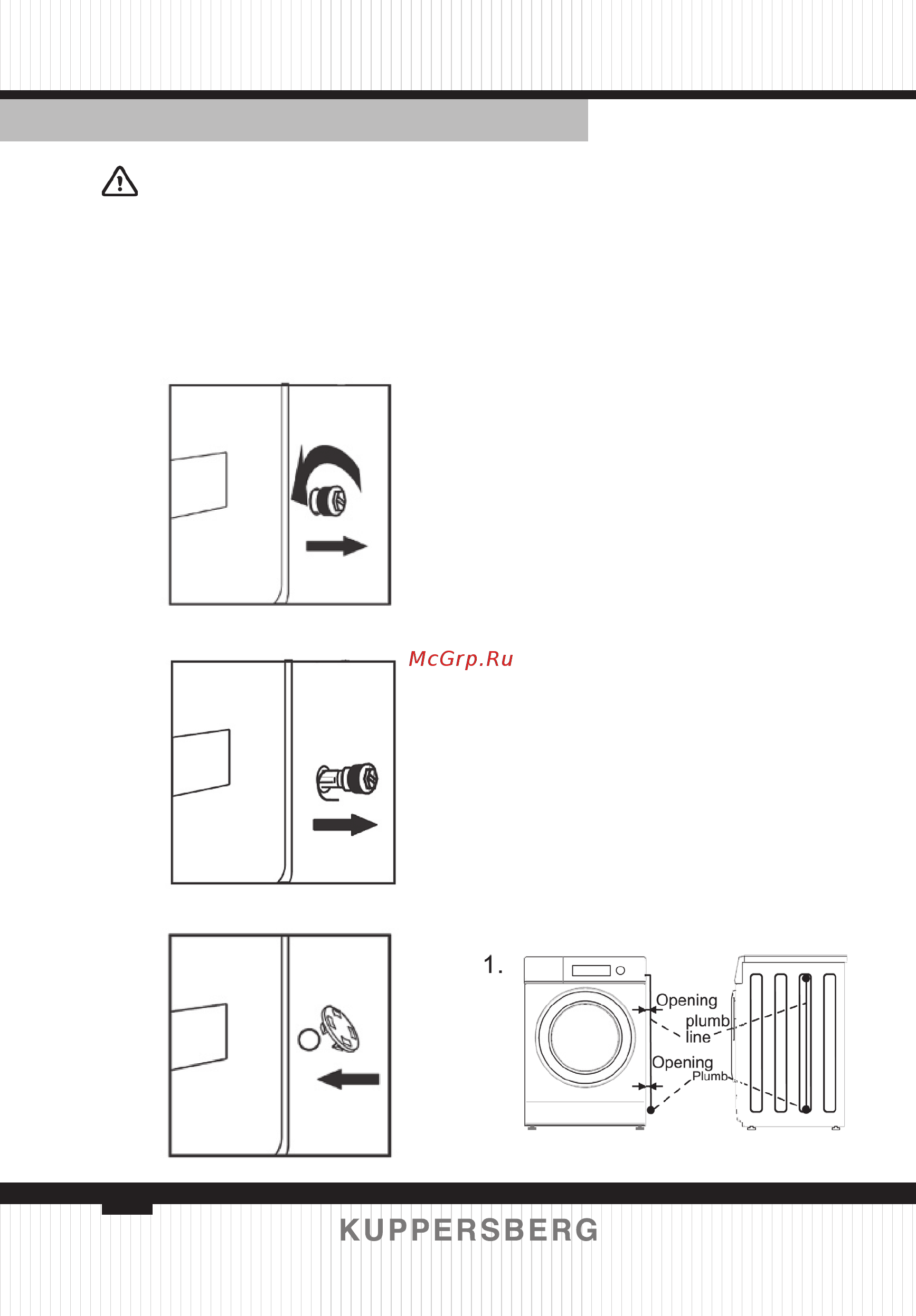 Kuppersberg WIS 60129 [8/48] Adjust the machine horizontally