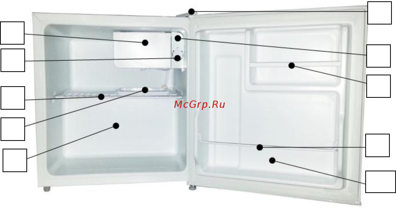 Midea MR1050W [9/15] Дверца низкотемпературного отделения 2 регулятор температуры