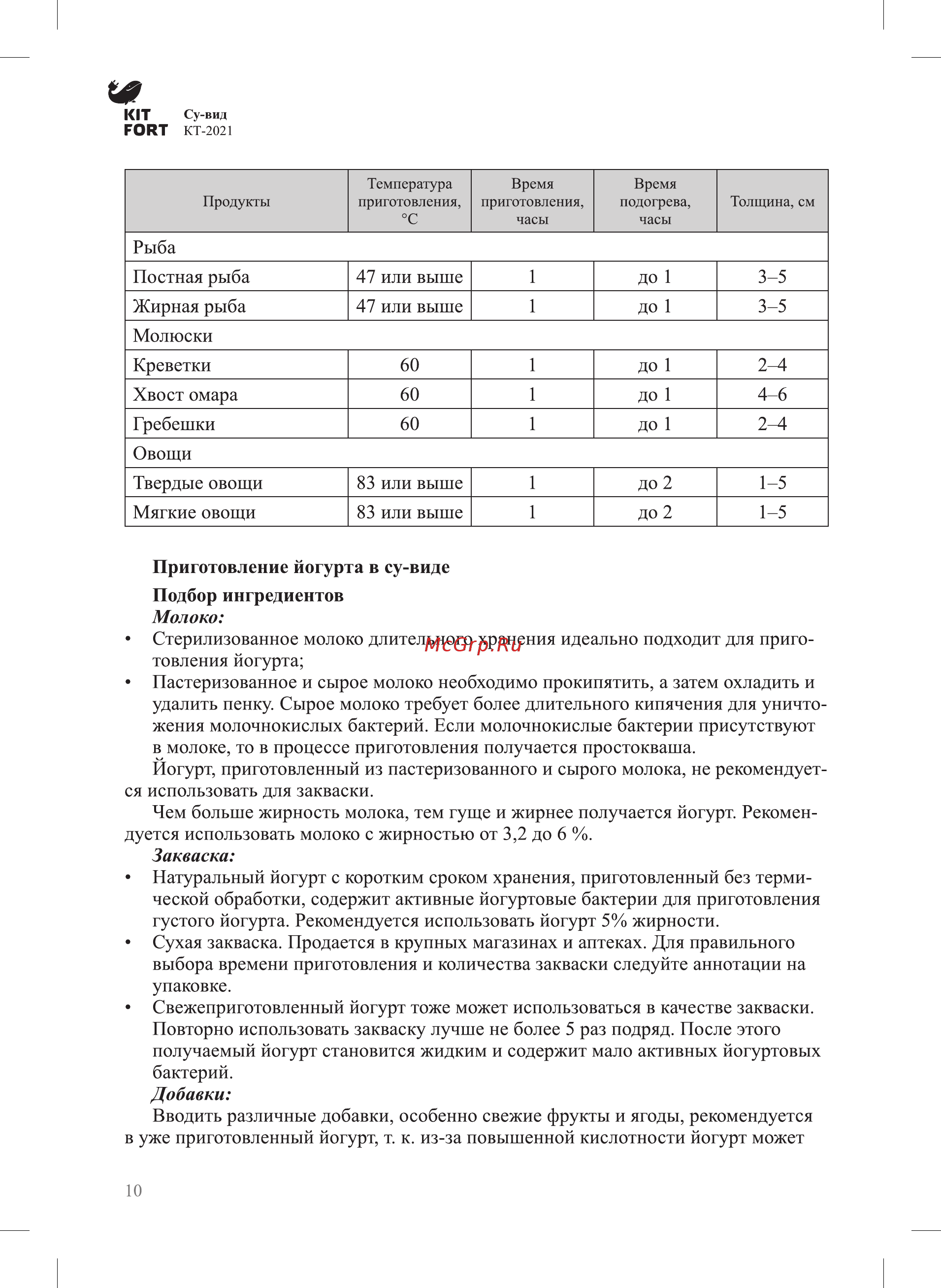 Kitfort 2 в 1 КТ-2021 Руководство по эксплуатации онлайн [10/16] 558627