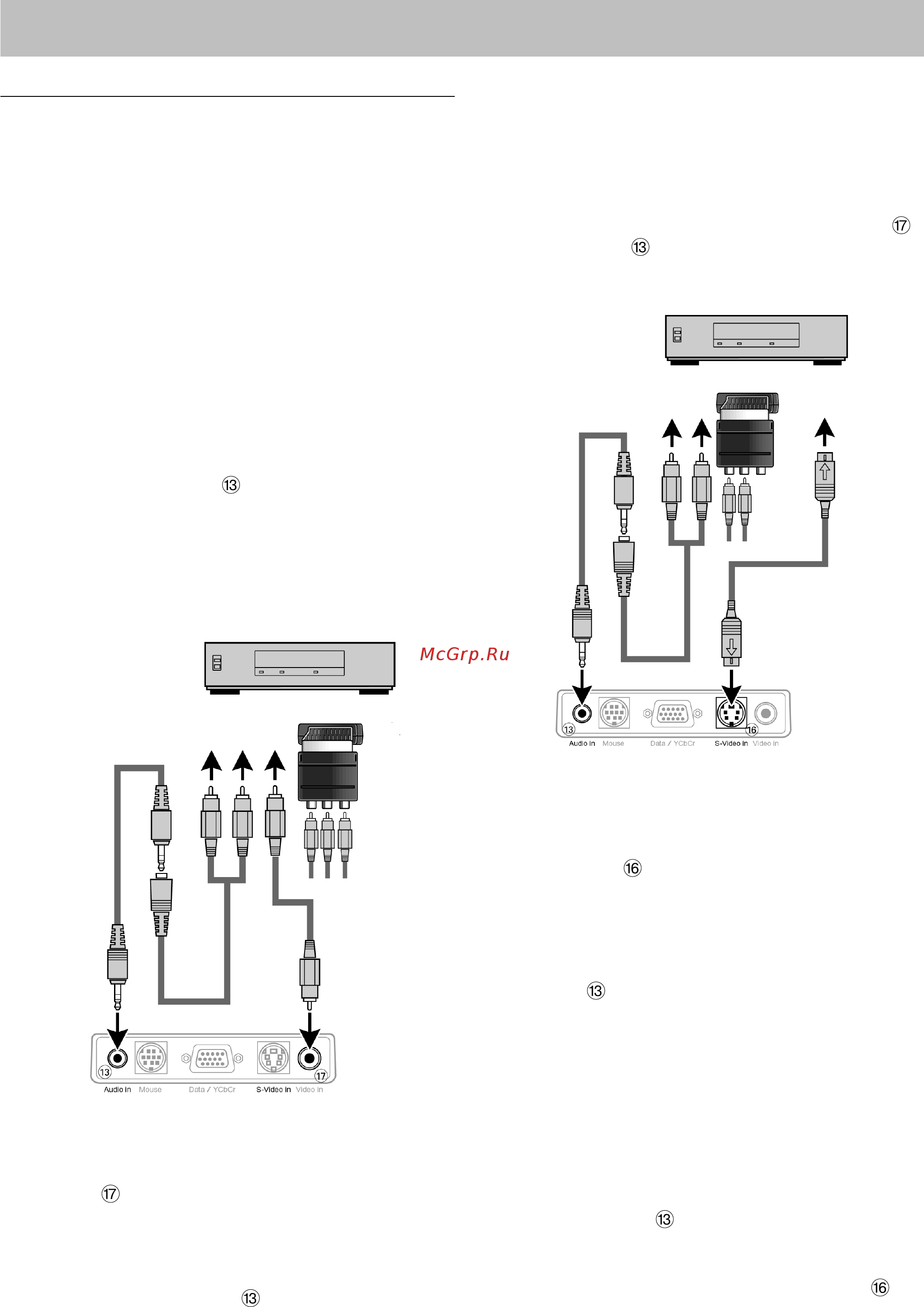 Philips LC5241 [13/28] Установка подключение к видеоаппаратуре