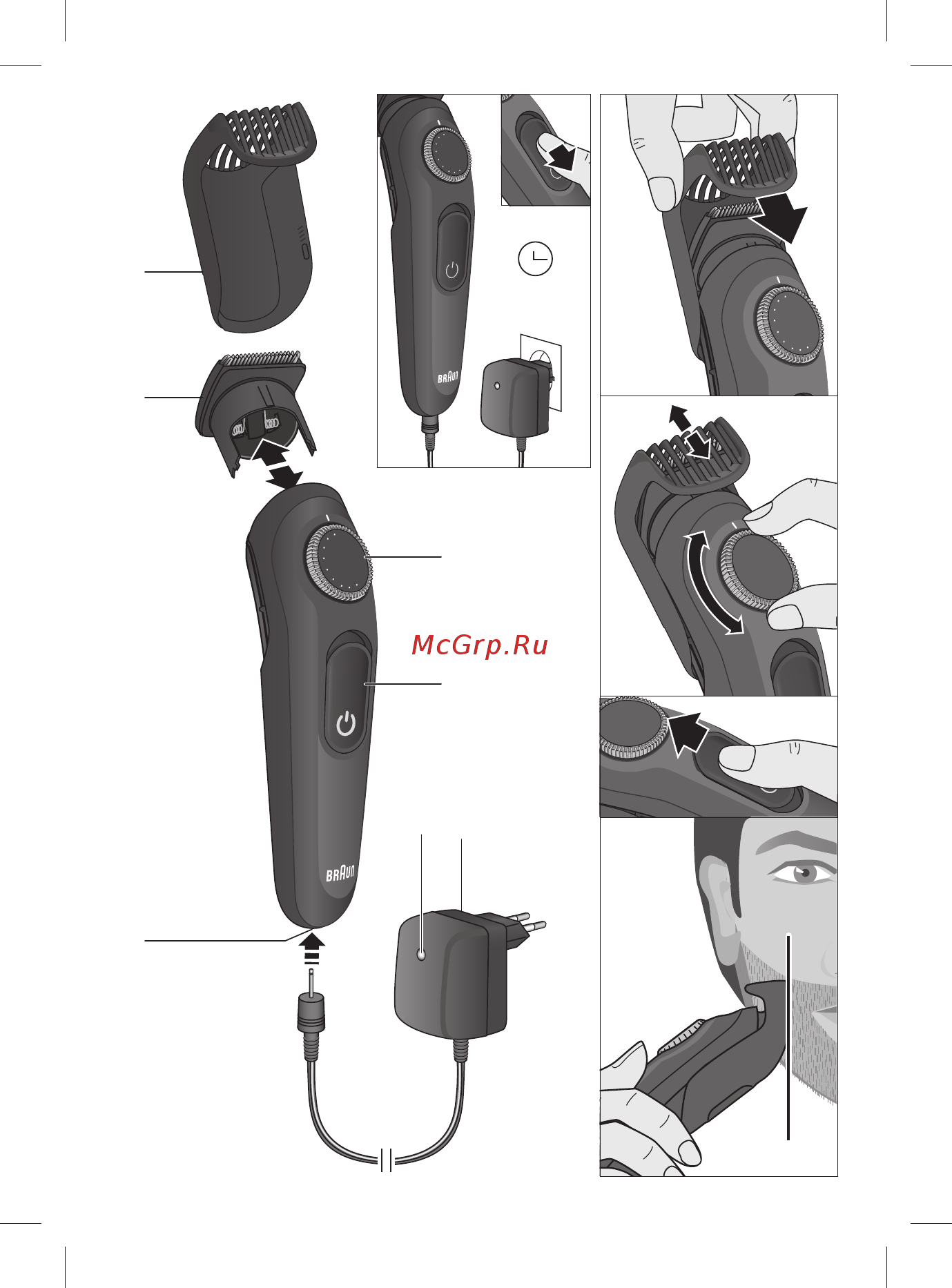 Braun BT 3021 Beardtrimmer Руководство по эксплуатации онлайн [3/60] 588154