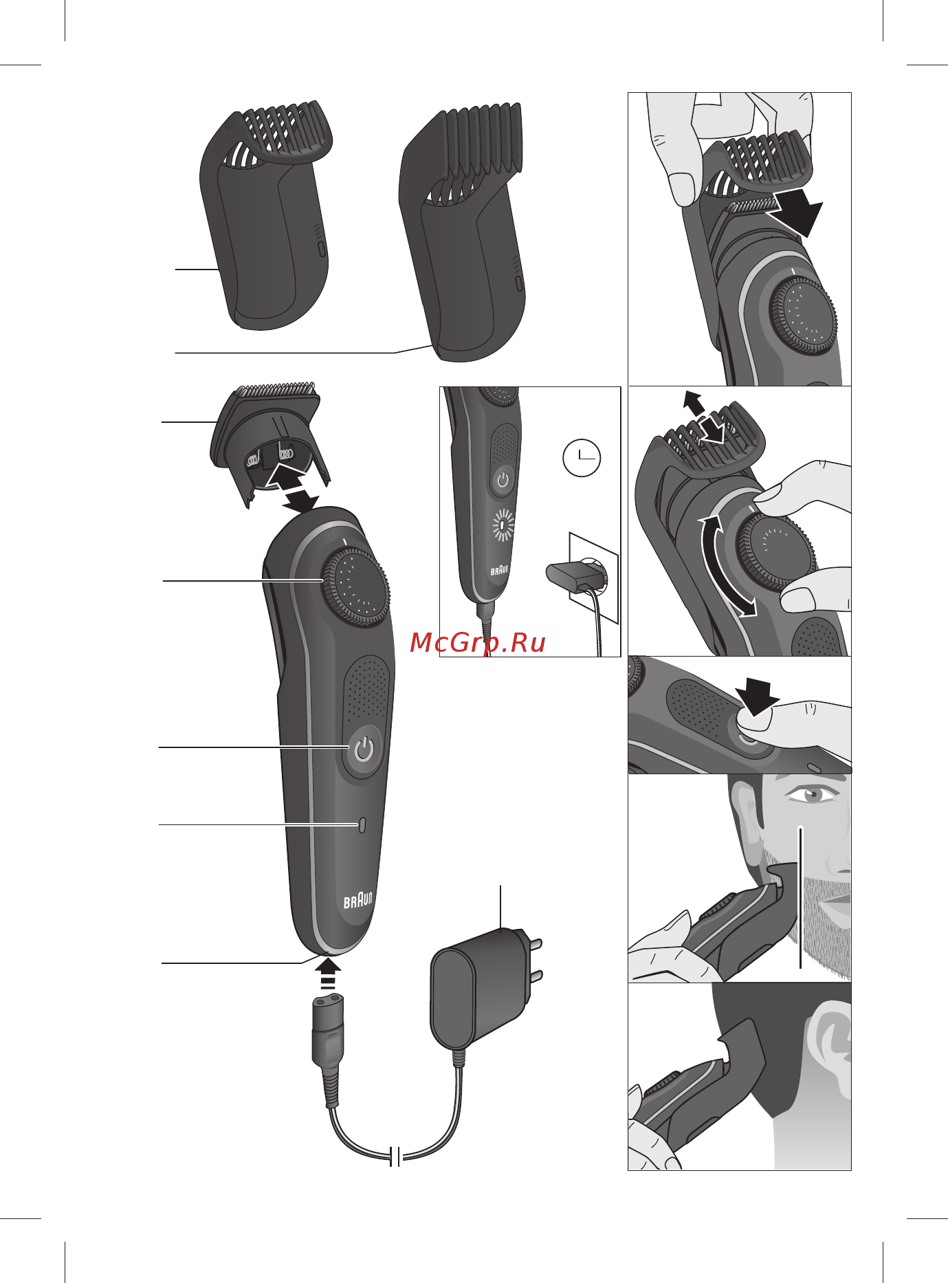 Braun BT 3042 Beardtrimmer Руководство по эксплуатации онлайн [3/64] 587805