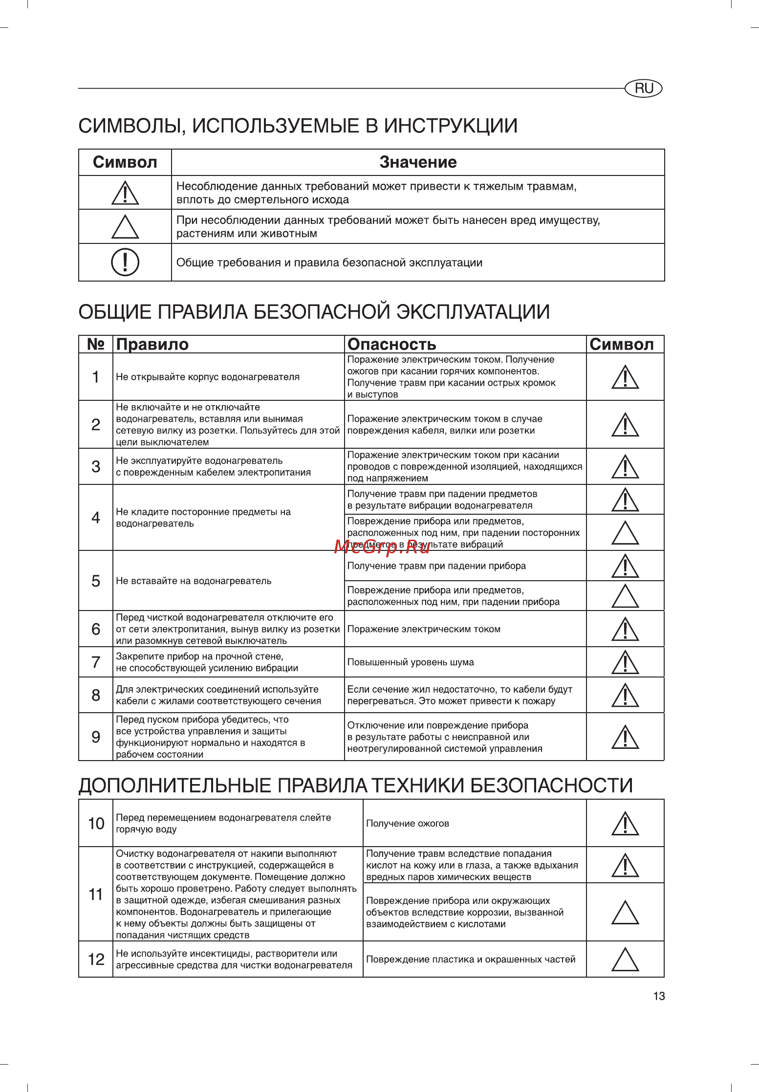 Ariston ABS VLS EVO PW 80 D UP [13/30] Символ значение