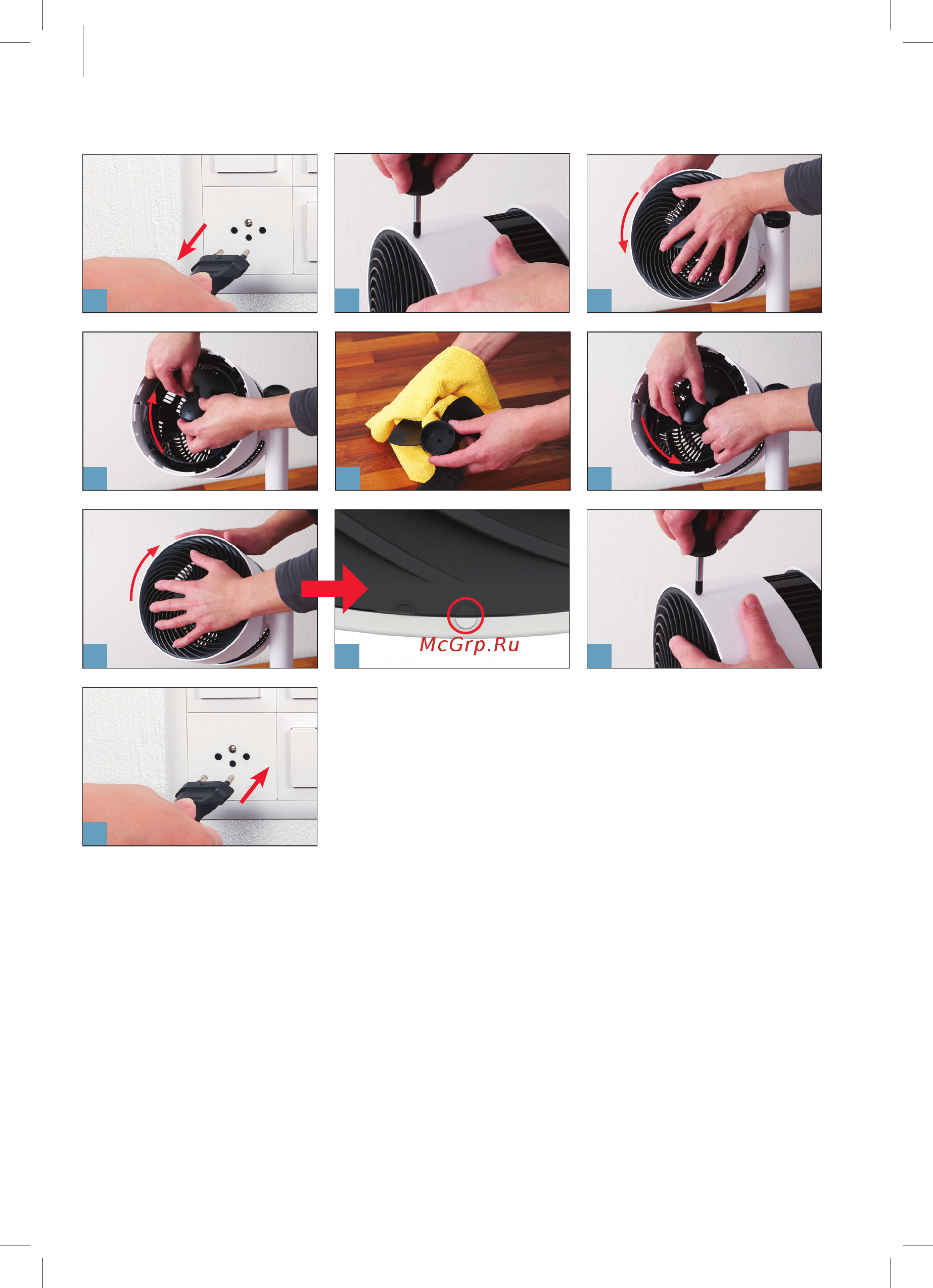 Boneco Air shower F120 [6/8] Cleaning