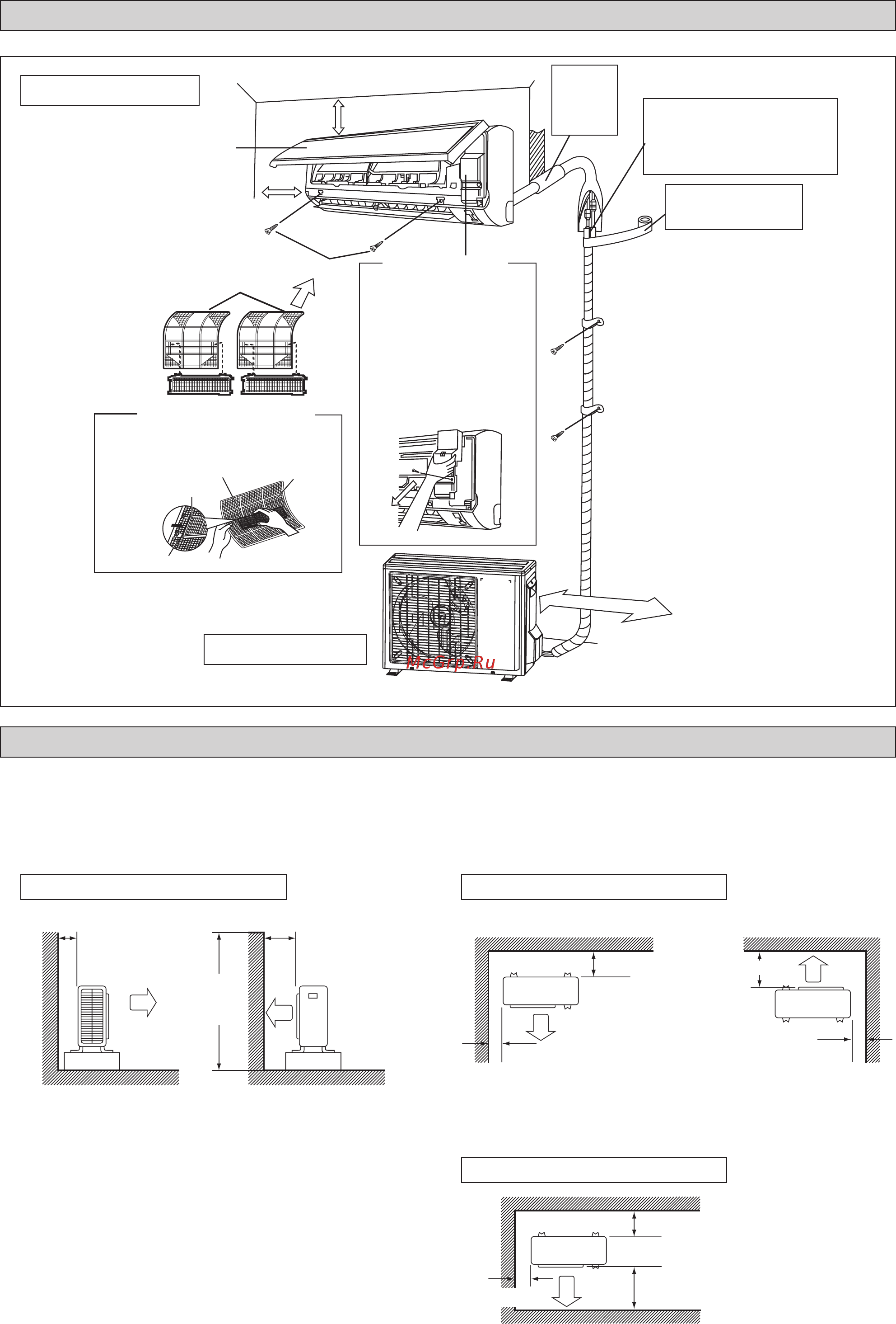 Daikin FTXC50A/RXC50A [7/26] Рисунок установки