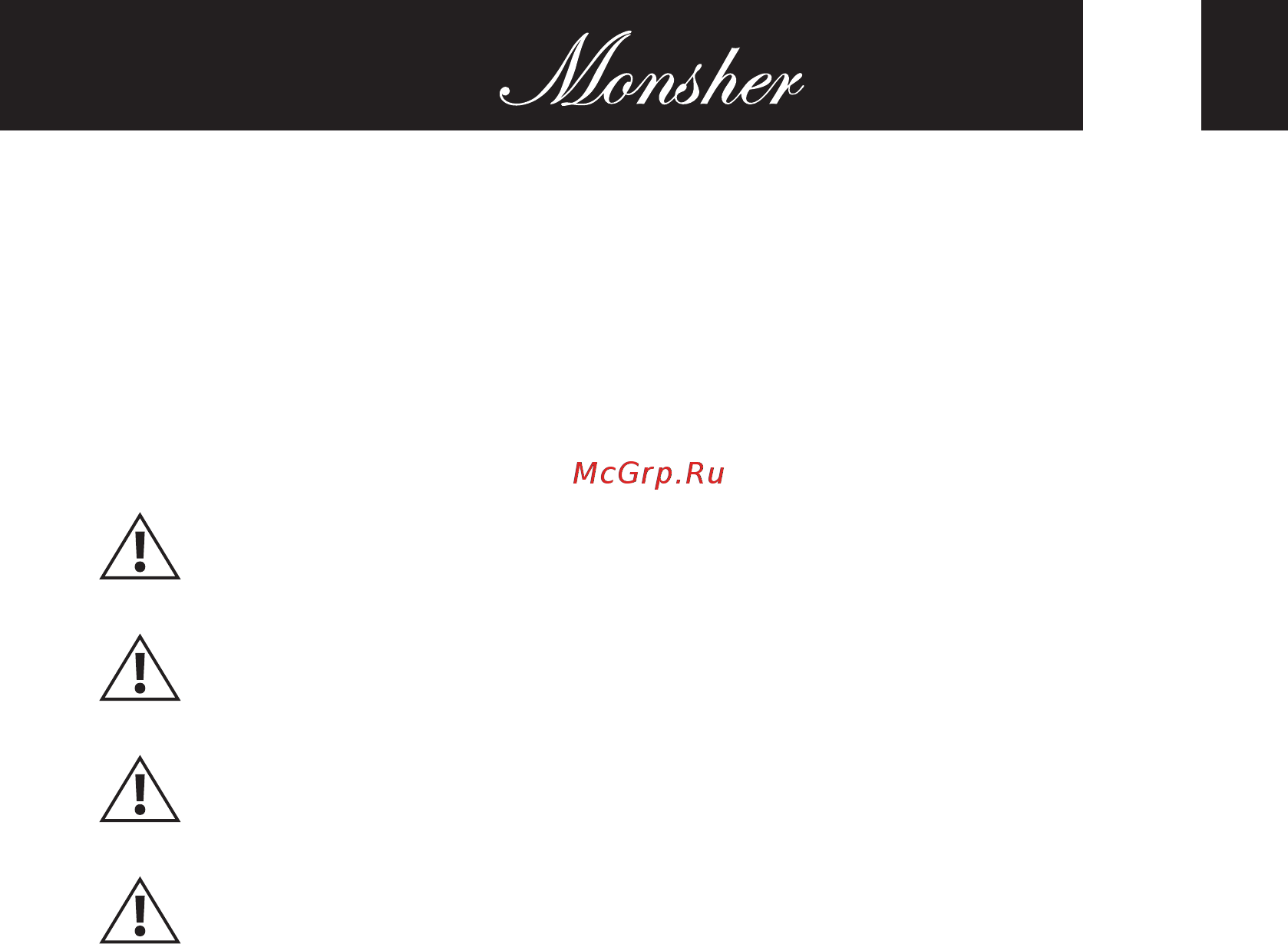 Monsher TEXNO 60 W Руководство по эксплуатации онлайн [3/36] 432485