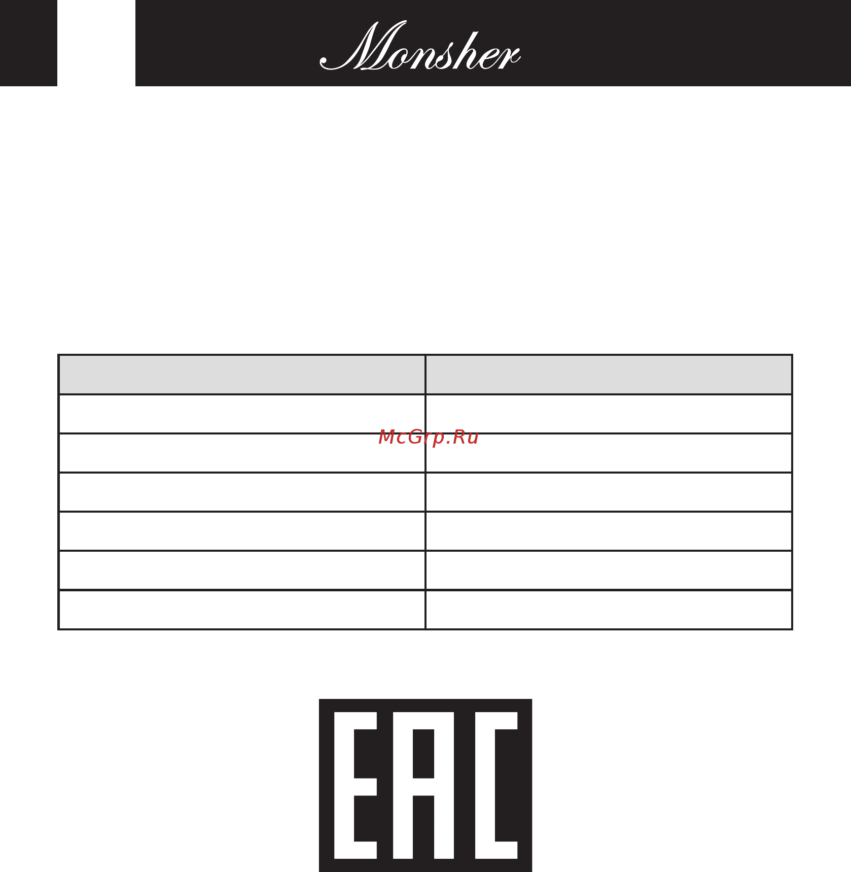Monsher INNA 55 W [2/32] Closely follow the instructions set out in this manual all responsibility for any