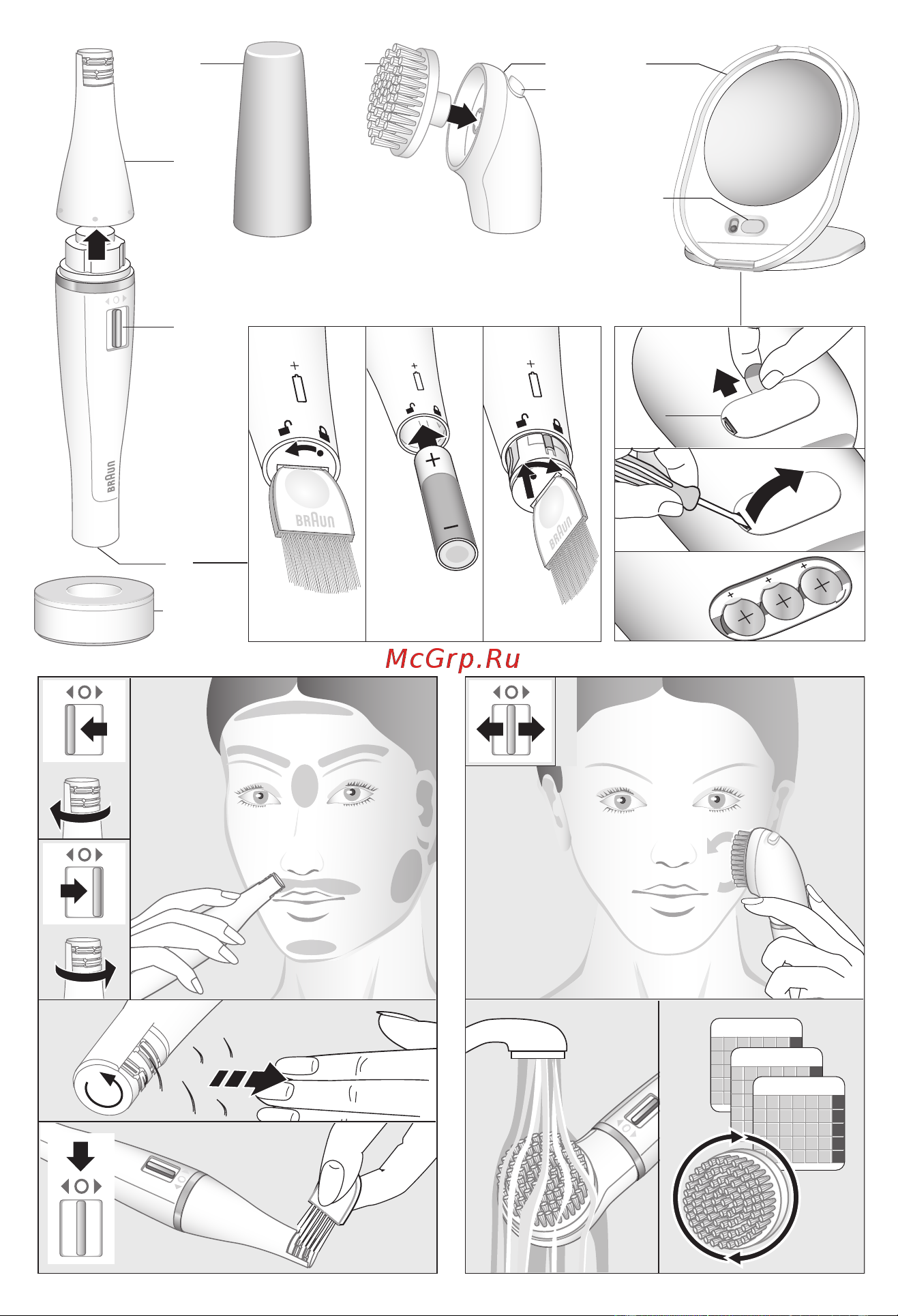 Braun SES 9-995 BS Legs,body&face с мини-эпилятором для лица [103/197] Css approved effective date 10nov2016 gmt printed 04jan2017 page 3 of 98