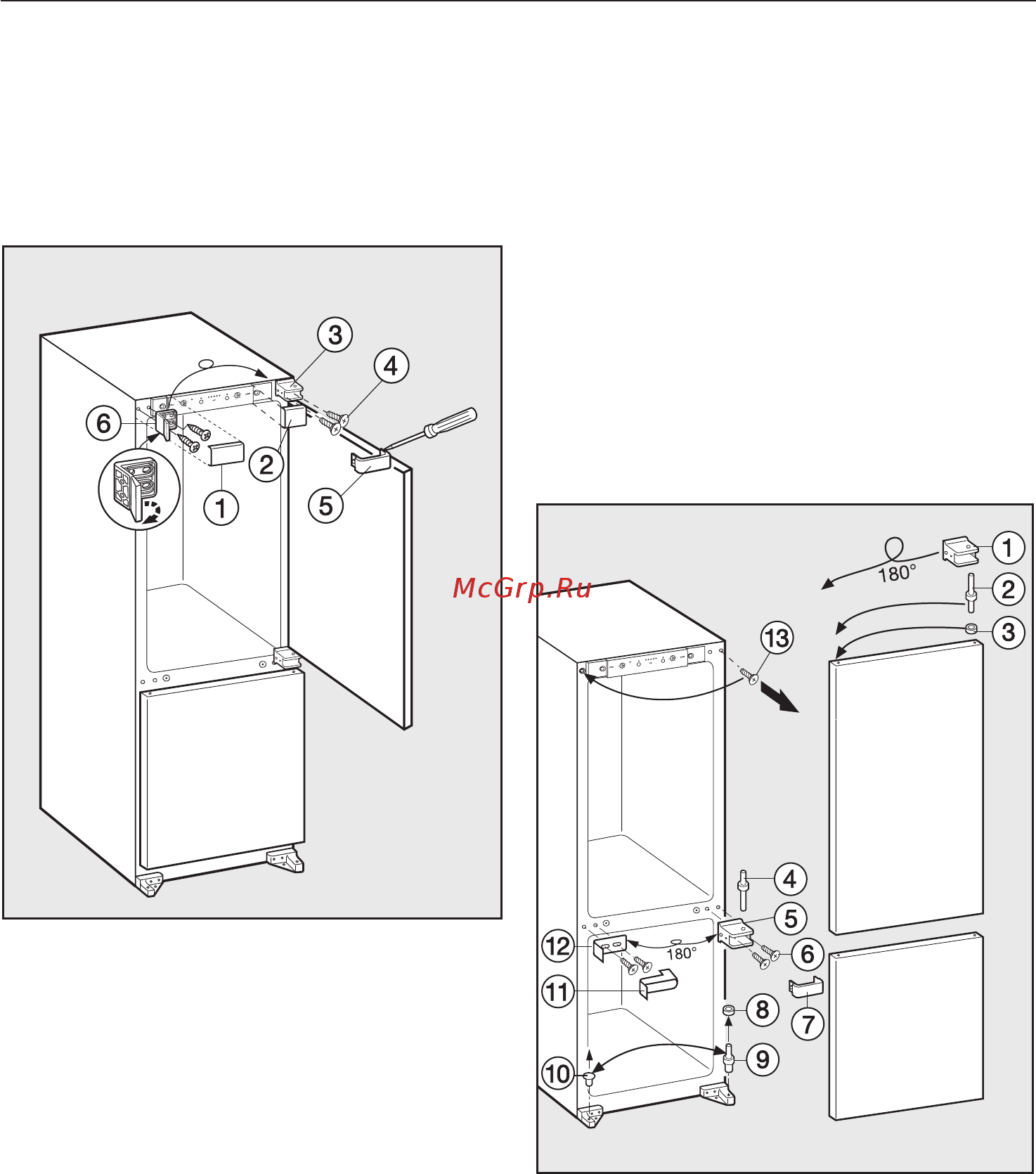 Miele KF883 i-1 [38/44] Èçìåíåíèå íàâåñêè äâåðè 38