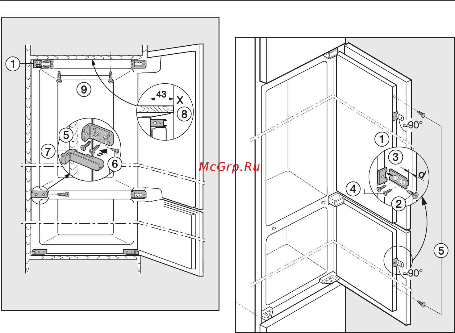 Miele KF883 i-1 [42/44] Встраивание прибора