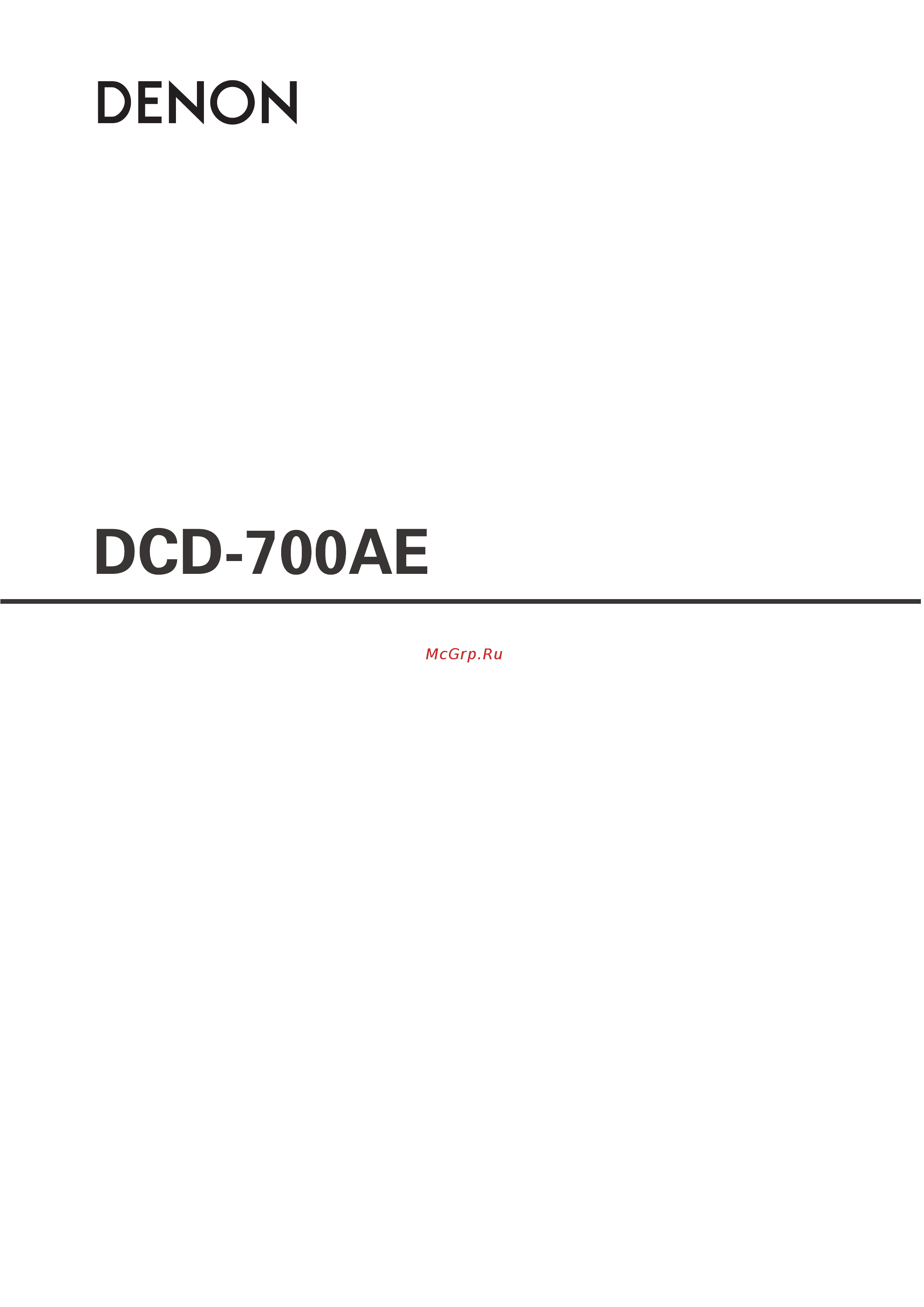 Denon DCD-700AE B Руководство по эксплуатации онлайн