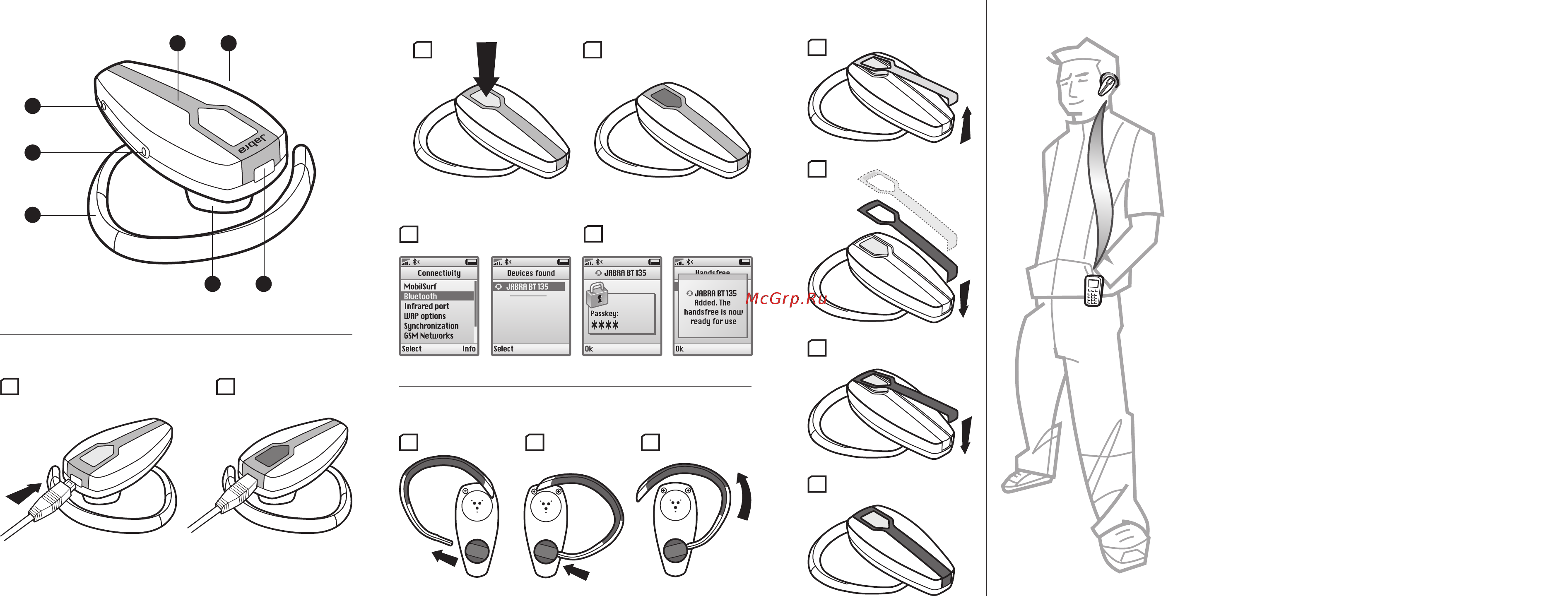 Jabra BT135 Bluetooth Руководство по эксплуатации онлайн [2/7] 433001