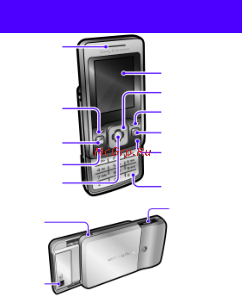 SONY-ERICSSON T303 BLACK [8/42] Основные элементы телефона