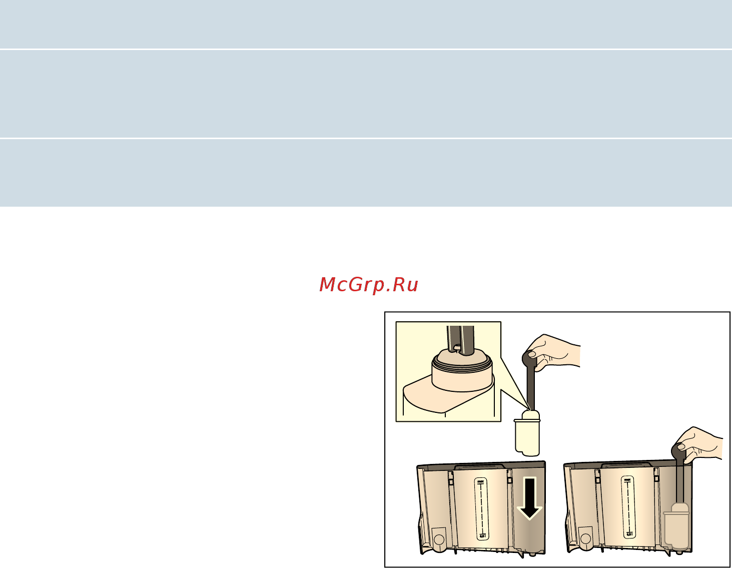 Siemens TI923309RW [23/188] Starting the water filter or frost protection programme
