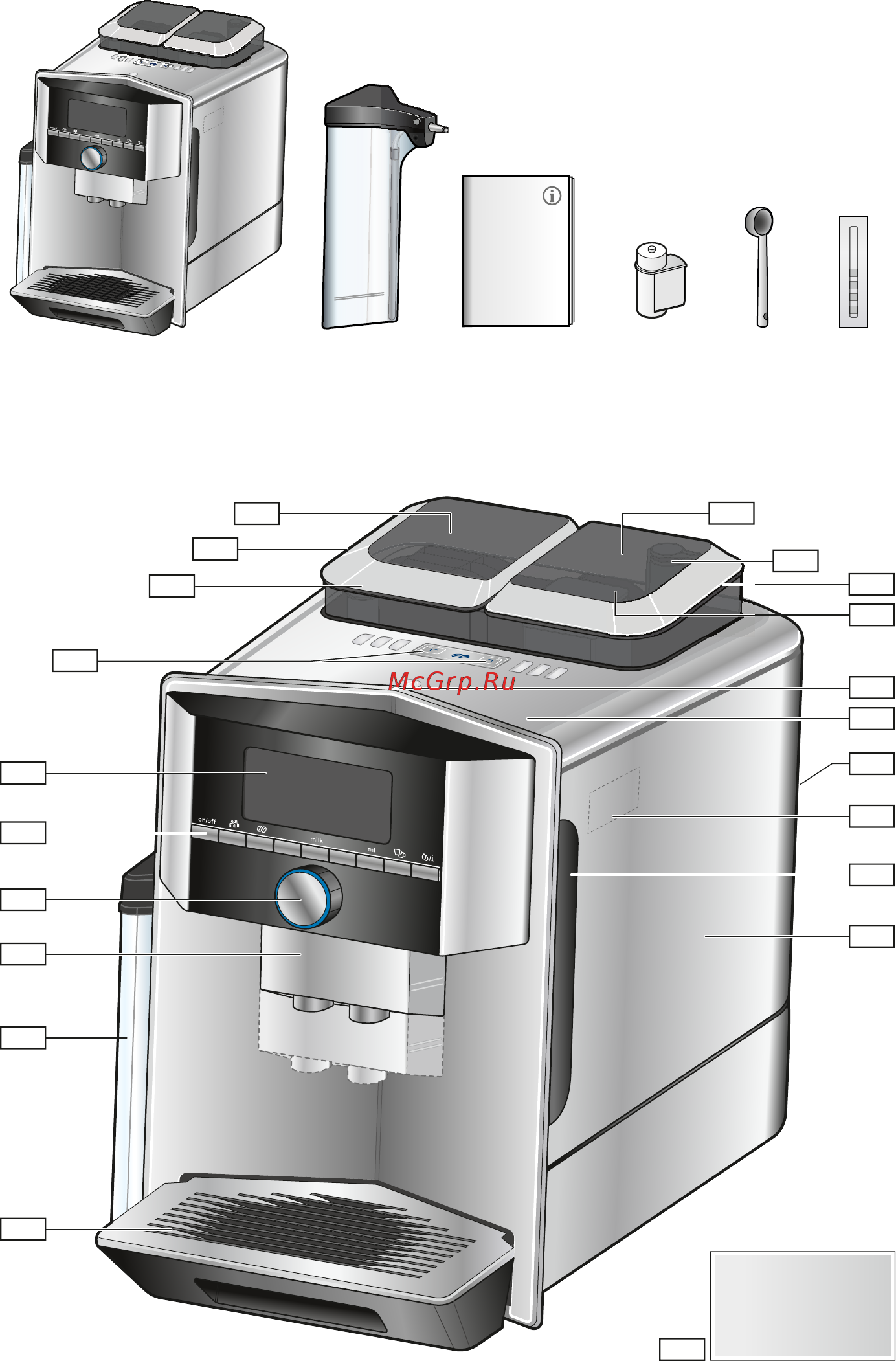 Siemens EQ.9 plus connect s500(TI9553X1RW) Руководство по эксплуатации онлайн [2/236] 433208