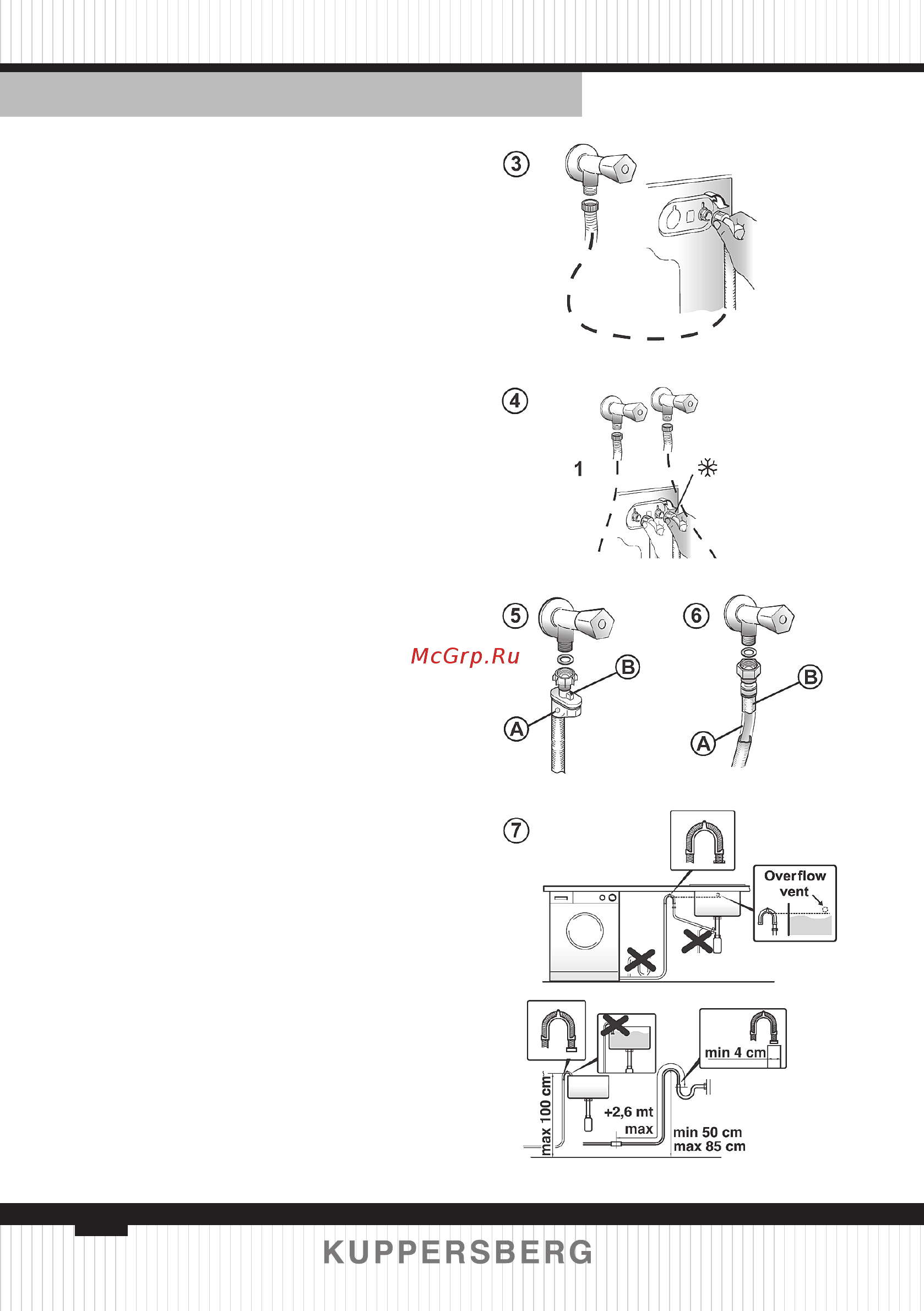 Kuppersberg WD 1488 [10/64] Hydraulic connections