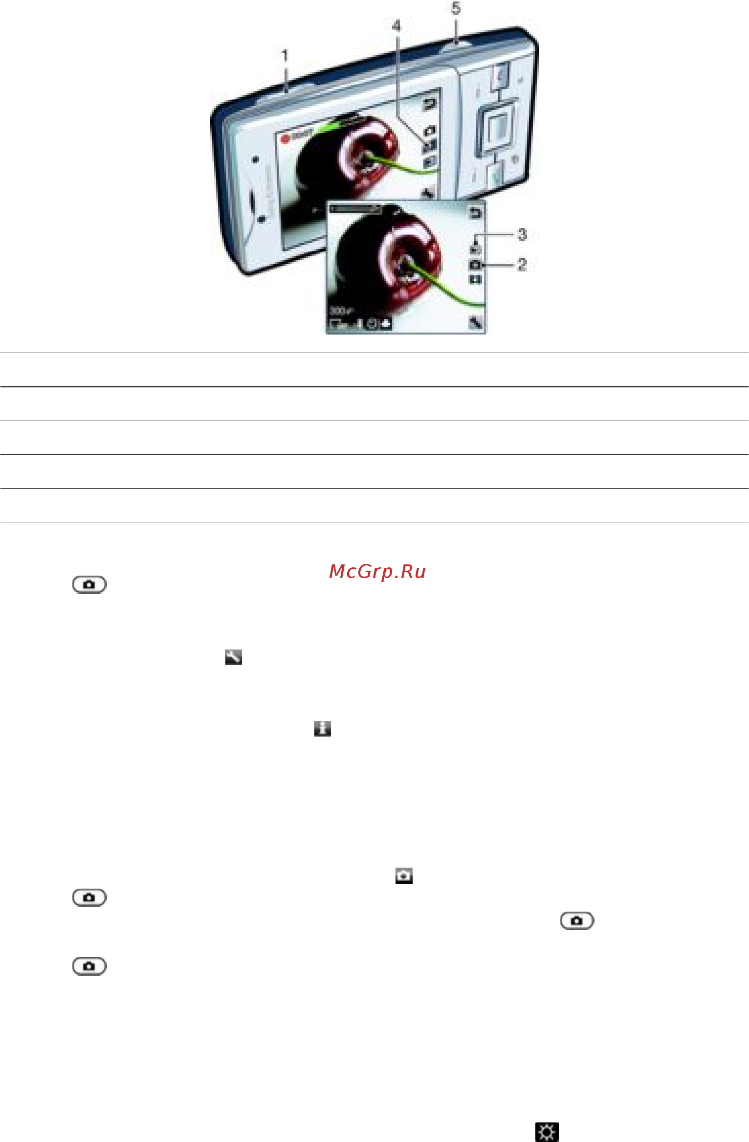 SonyEricsson J20i Rouge [24/68] Видоискатель и клавиши камеры
