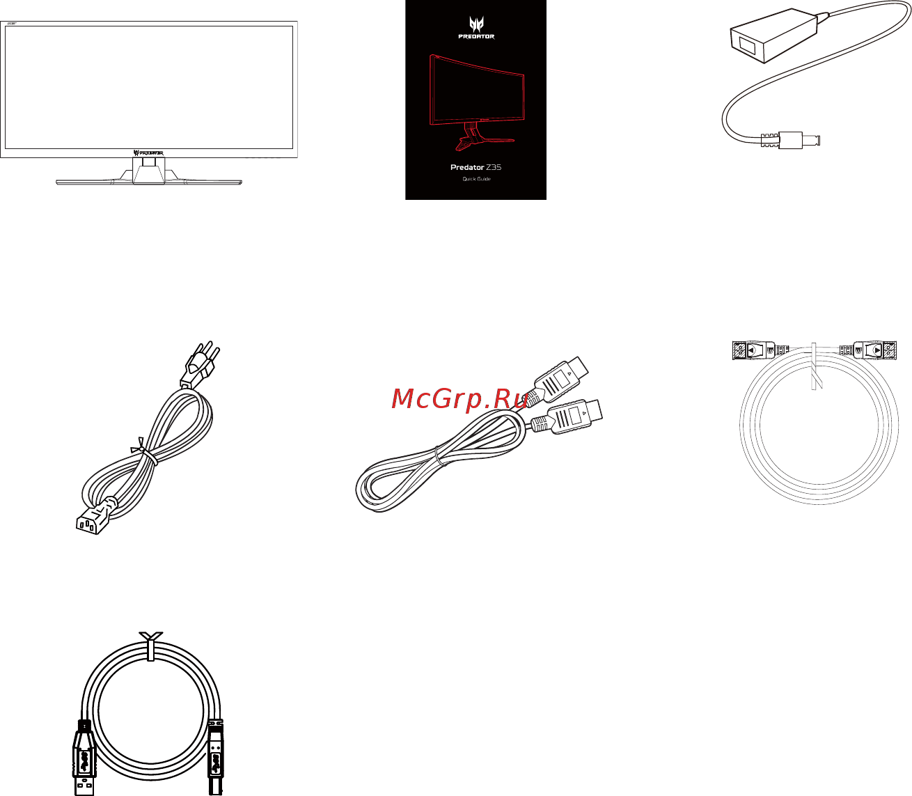 Acer Predator Z35Pbmiphz [11/36] Распаковка
