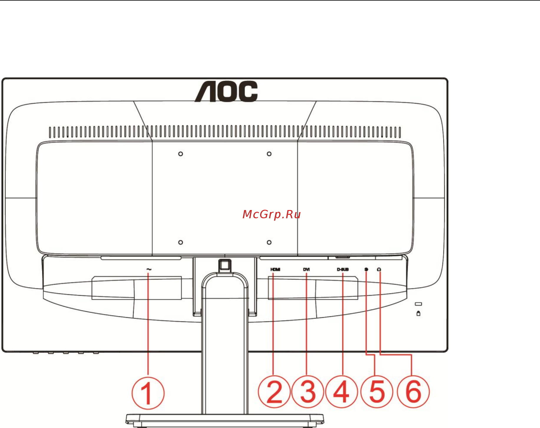 AOC I2475PXJ [12/66] Подключение монитора