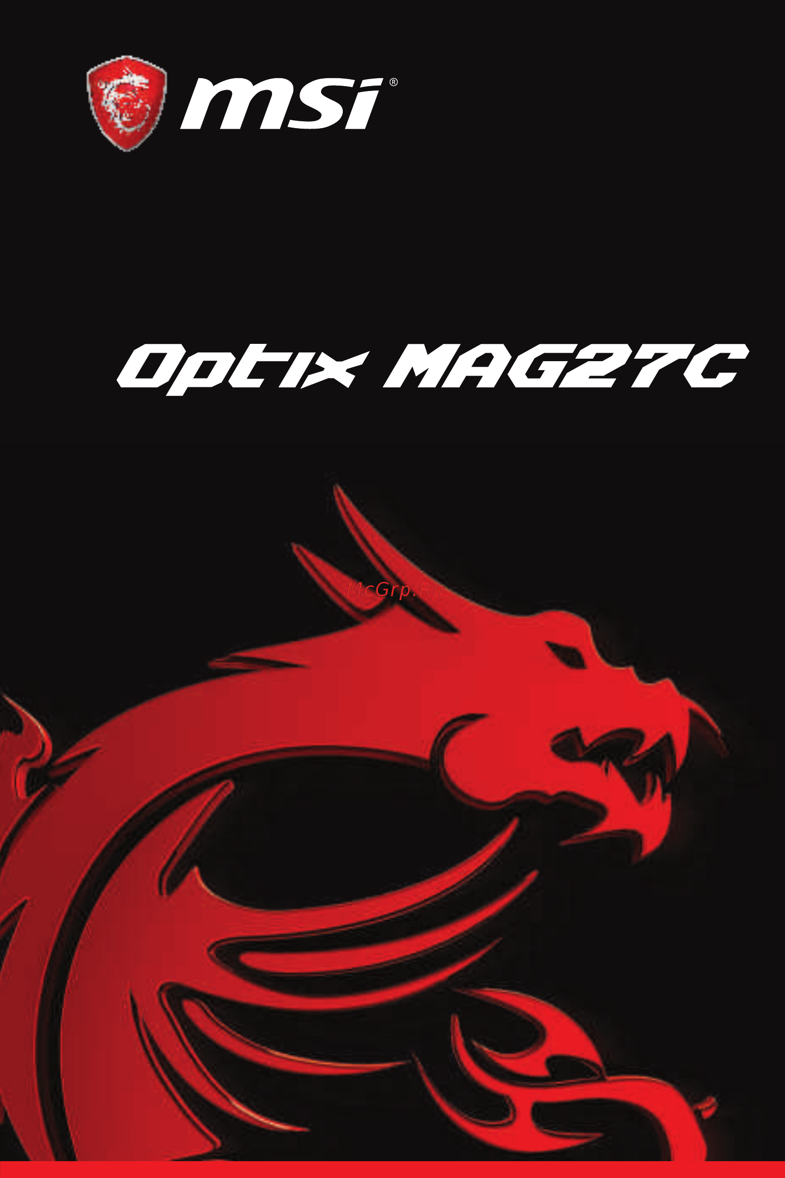 MSI Optix MAG27C (S15-000305R-HH5) Руководство по эксплуатации онлайн [2/11] 433646