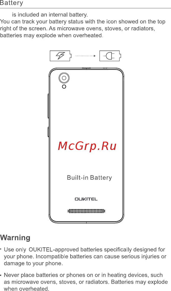 Oukitel С10 Gold Руководство по эксплуатации онлайн [5/35] 433813