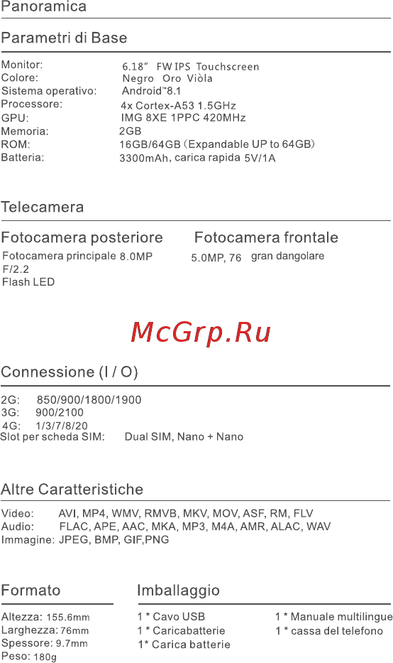 Oukitel C12 Plus Gold [10/40] Altre caratteristiche