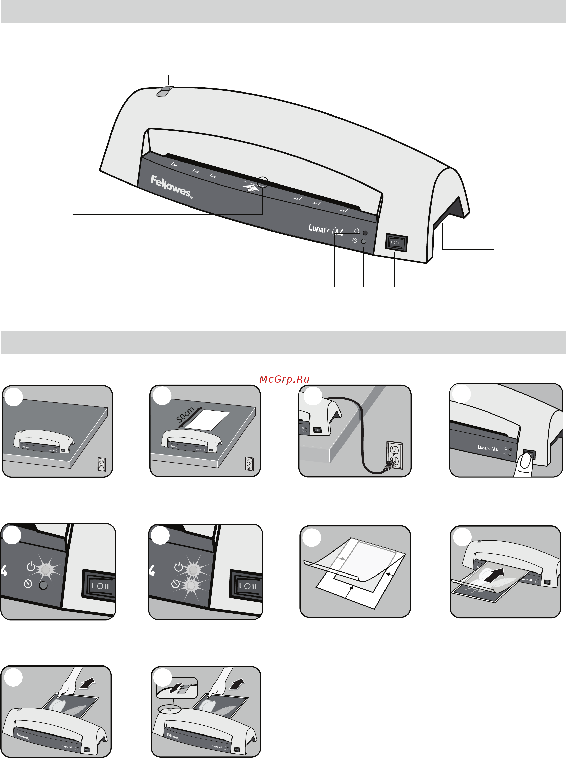 Fellowes Lunar+ A4 [3/58] Quick start guide