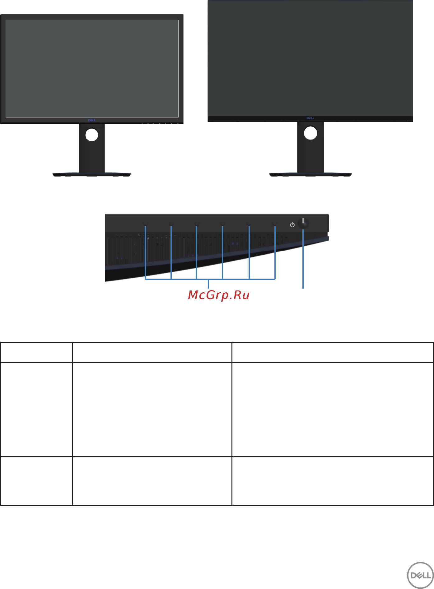 Dell S2419HGF [9/60] Обозначение компонентов и элементов управления