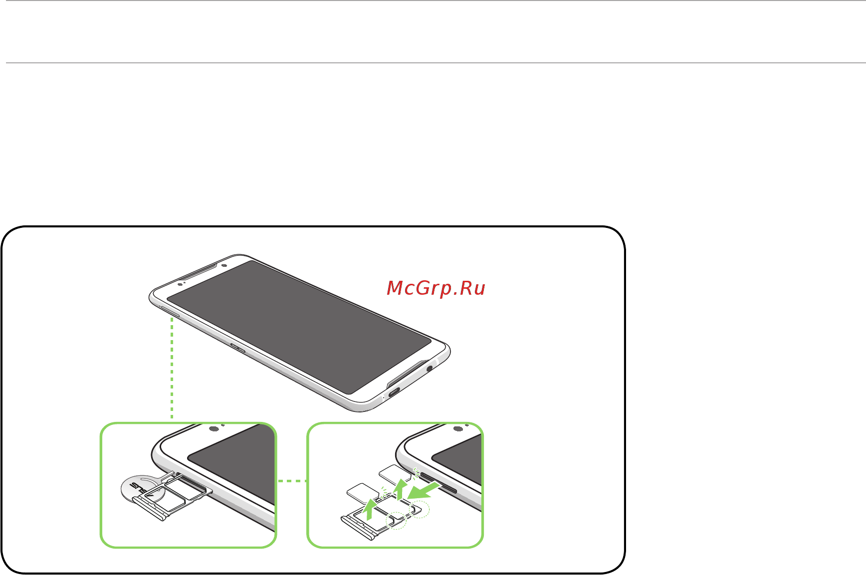 Asus RoG Phone ZS600KL Black (1A006RU) [11/92] Извлечение карты nano sim