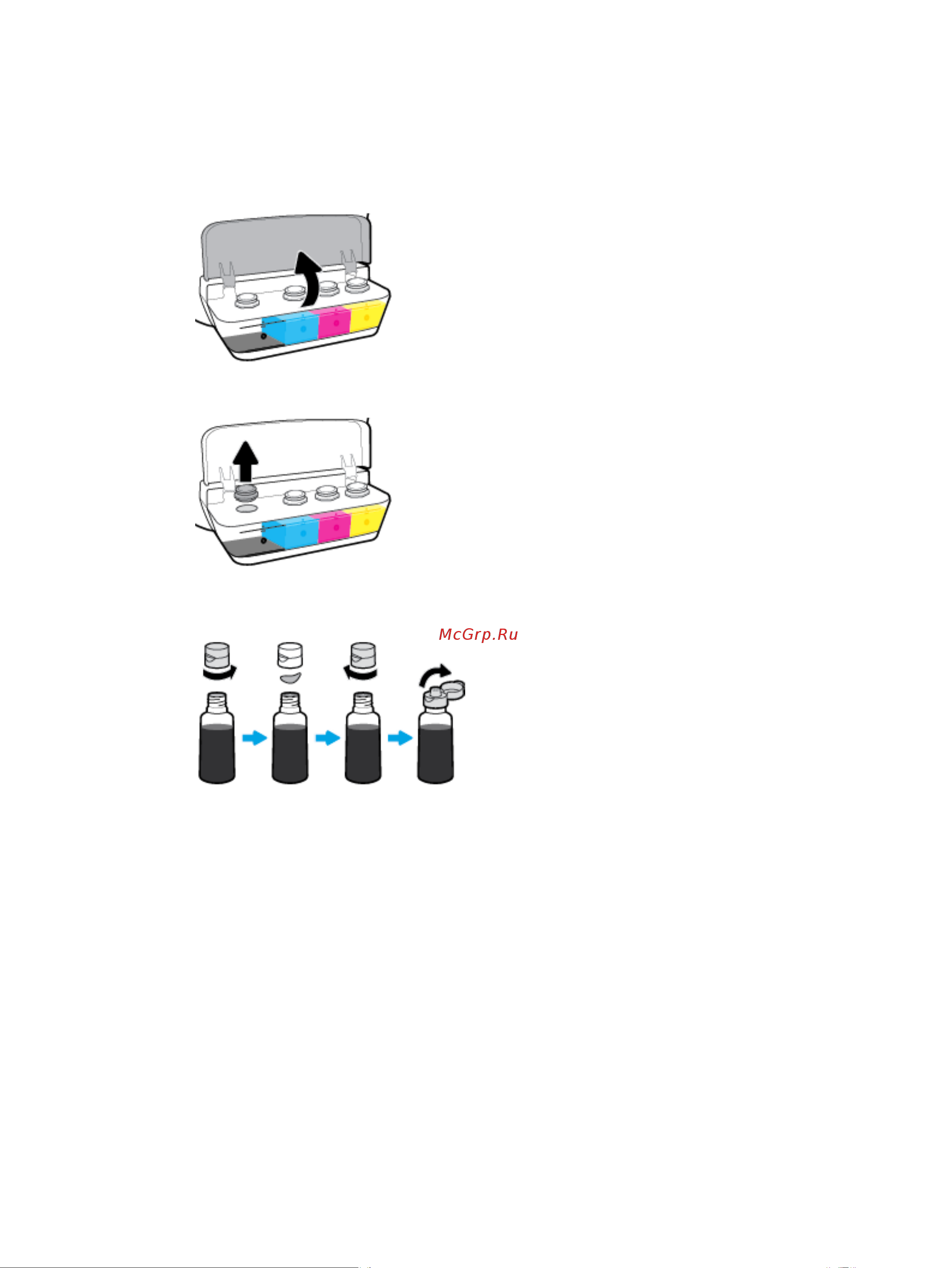 HP Ink Tank 319 [50/102] Повторная заправка емкостей для чернил